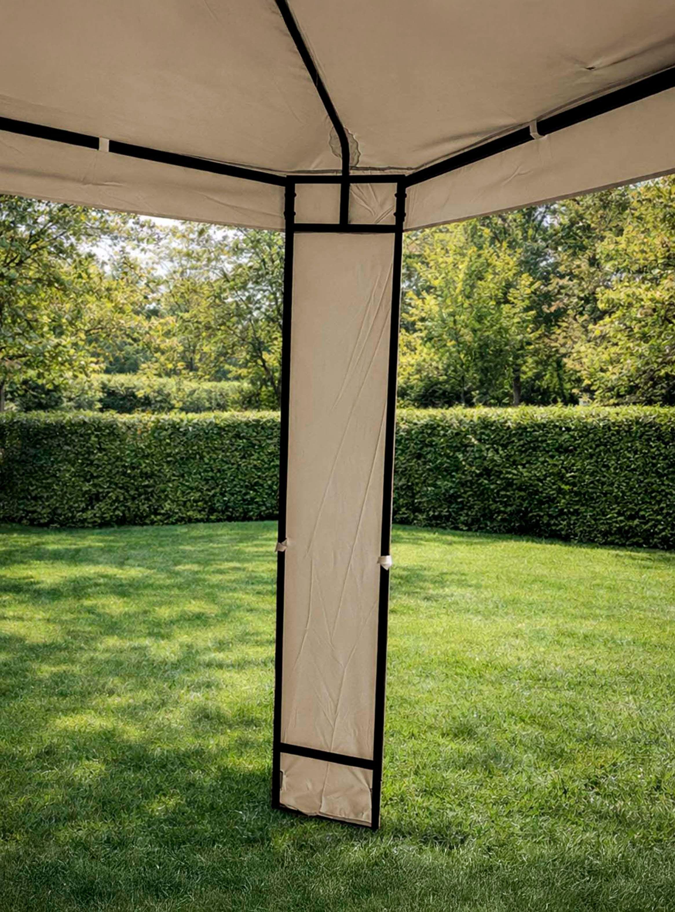 Toldo Premium Terraza 3x3m estructura metalica Beige-4