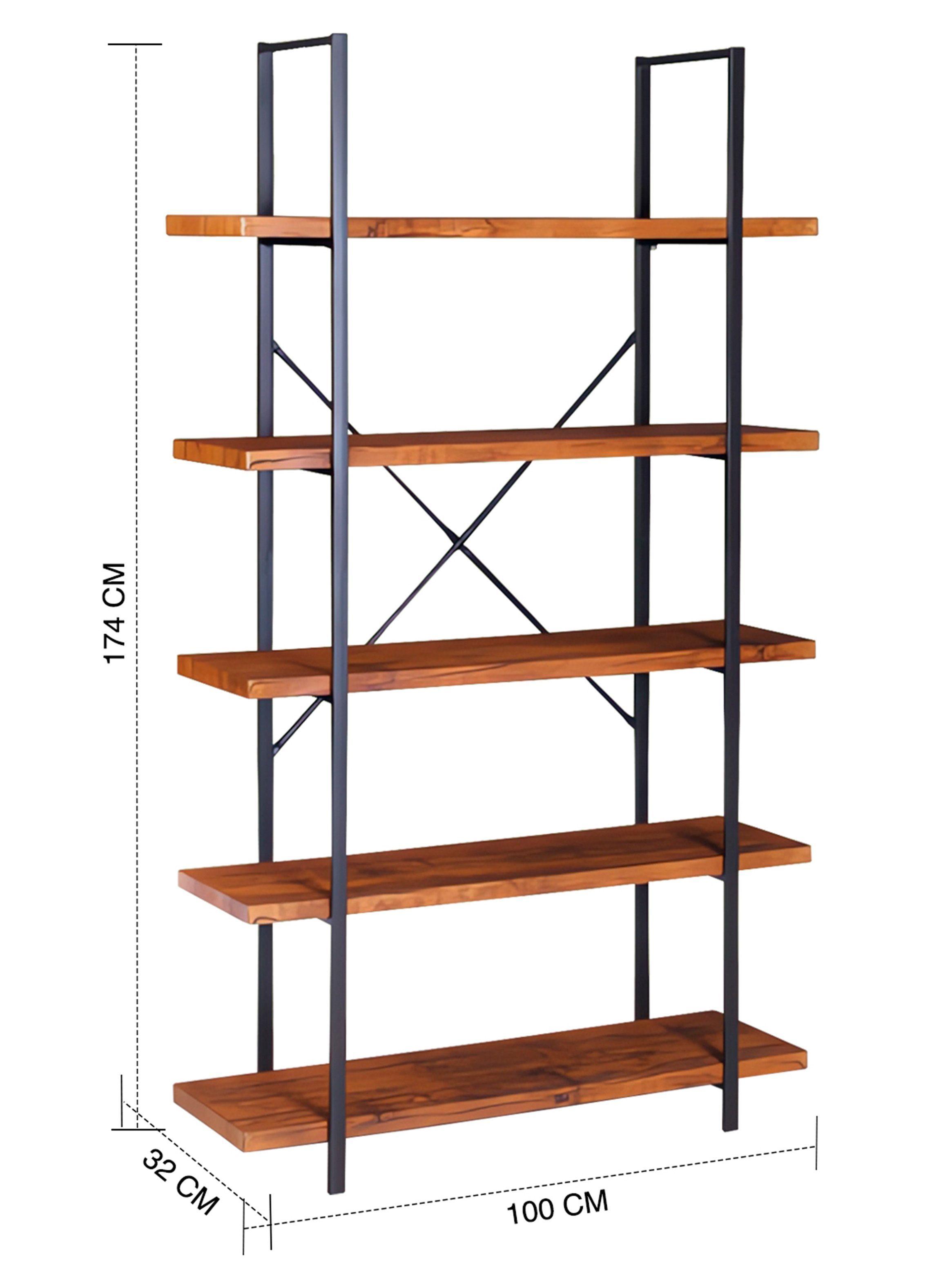 Estante 5 niveles 174x100x32 cm Industrial-2