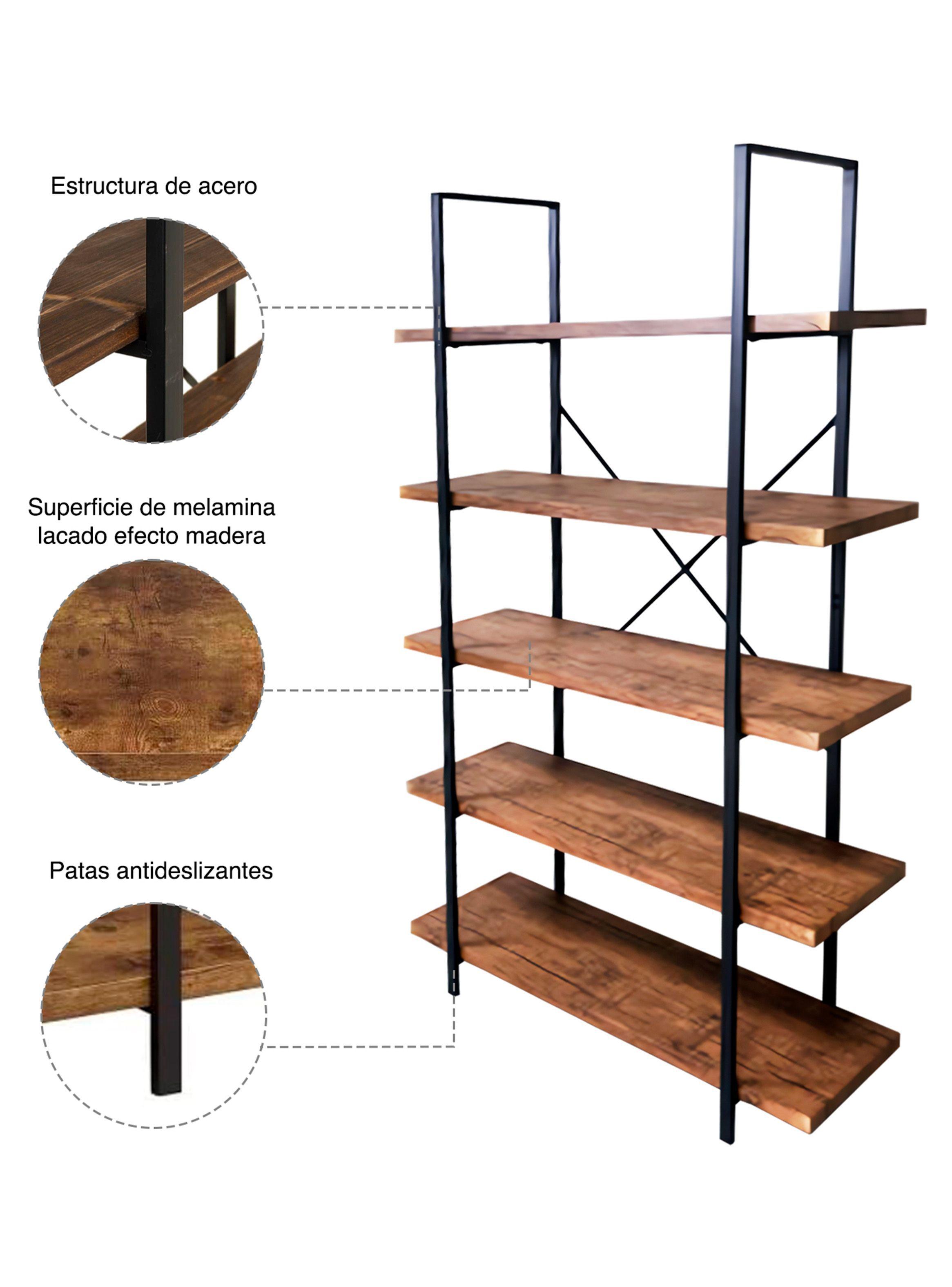 Estante 5 niveles 174x100x32 cm Industrial-4