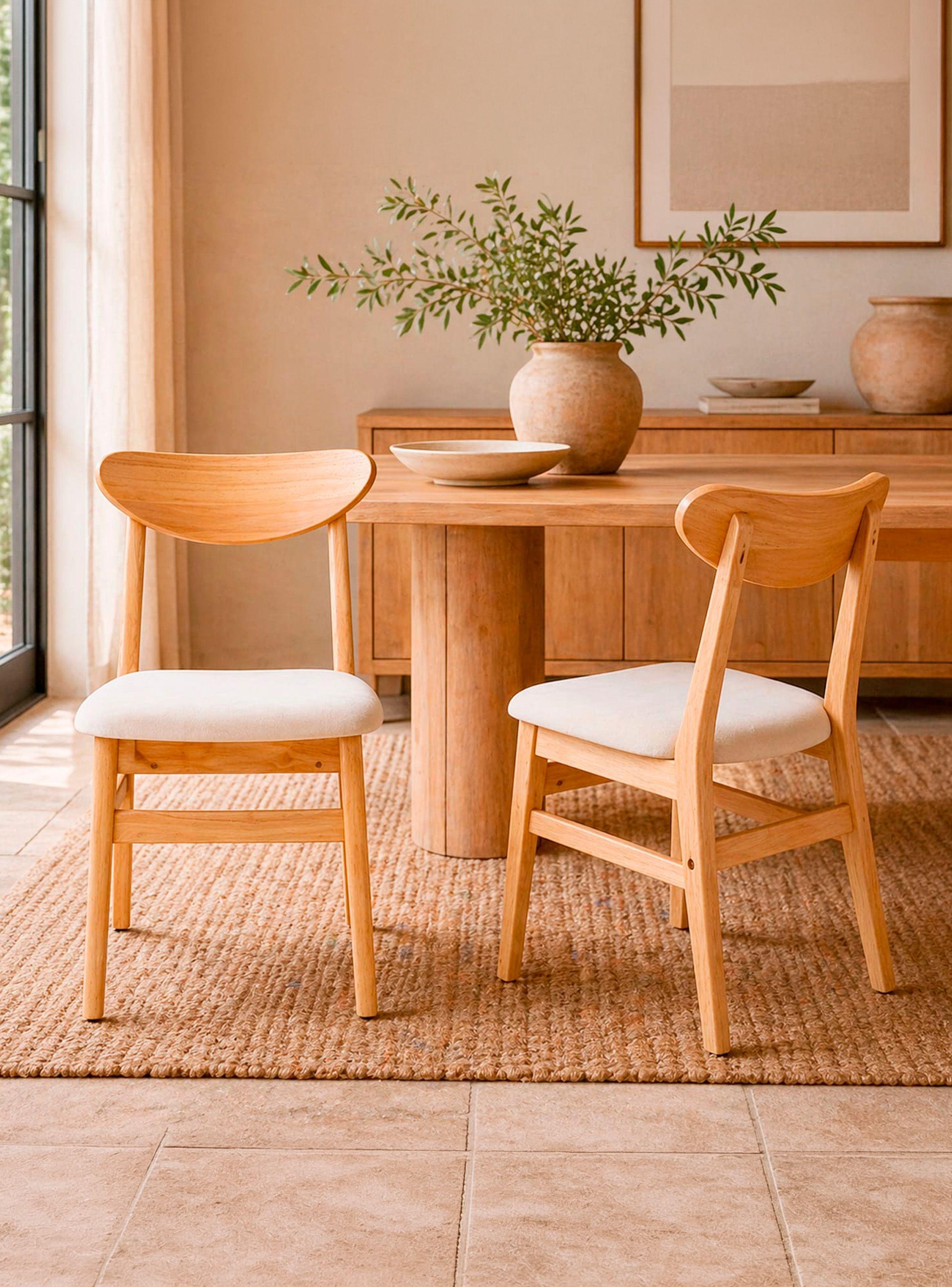Pack 2 Sillas Scandi Madera con Asiento Tapizado-0