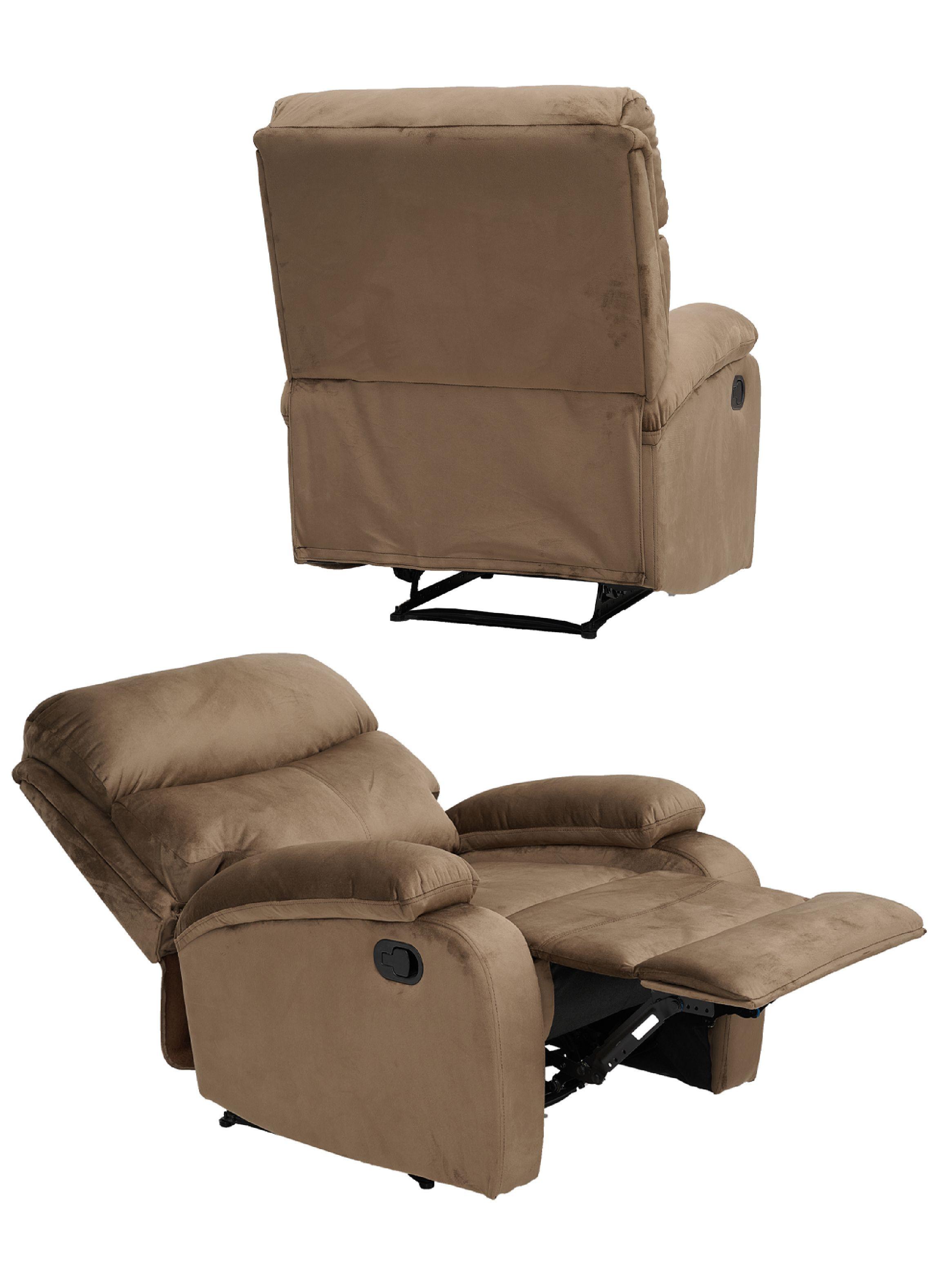 Berger Reclinable Milan Terciopelo Café-4