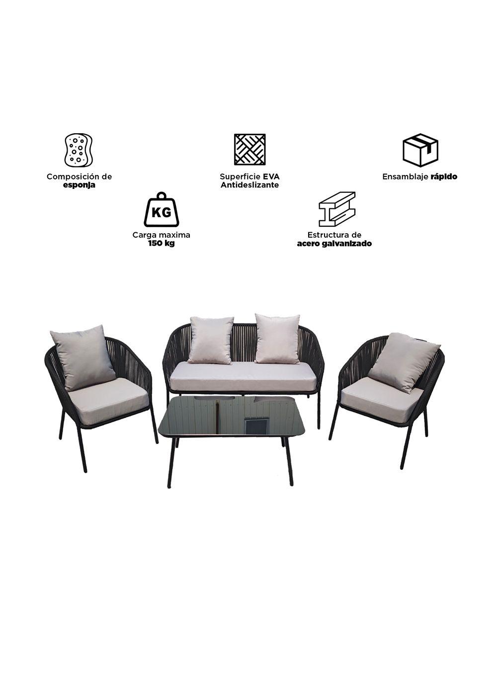 Juego de Living Terraza Bari 5 Personas-3