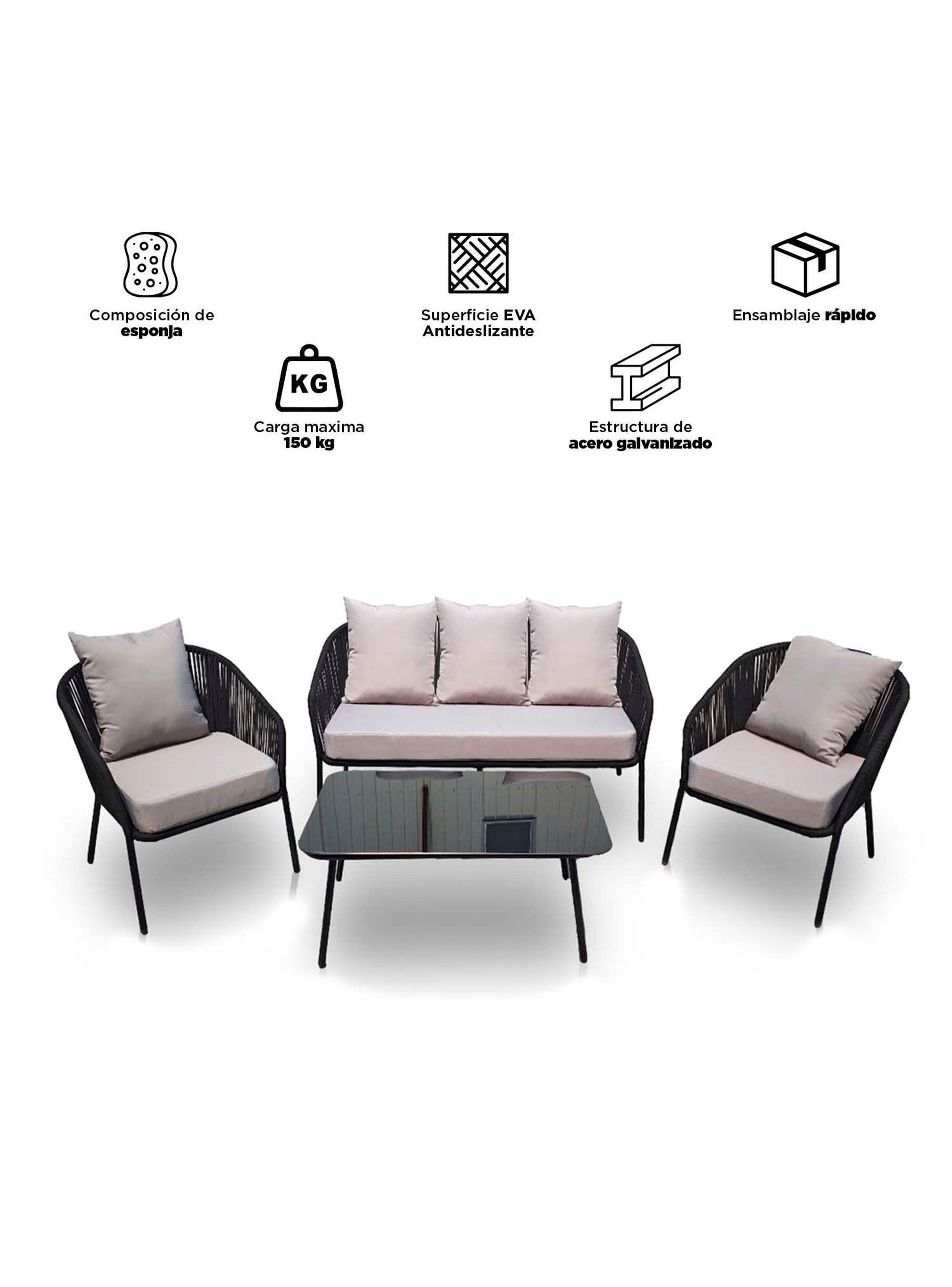 Juego de Living Terraza Bari 5 Personas-3