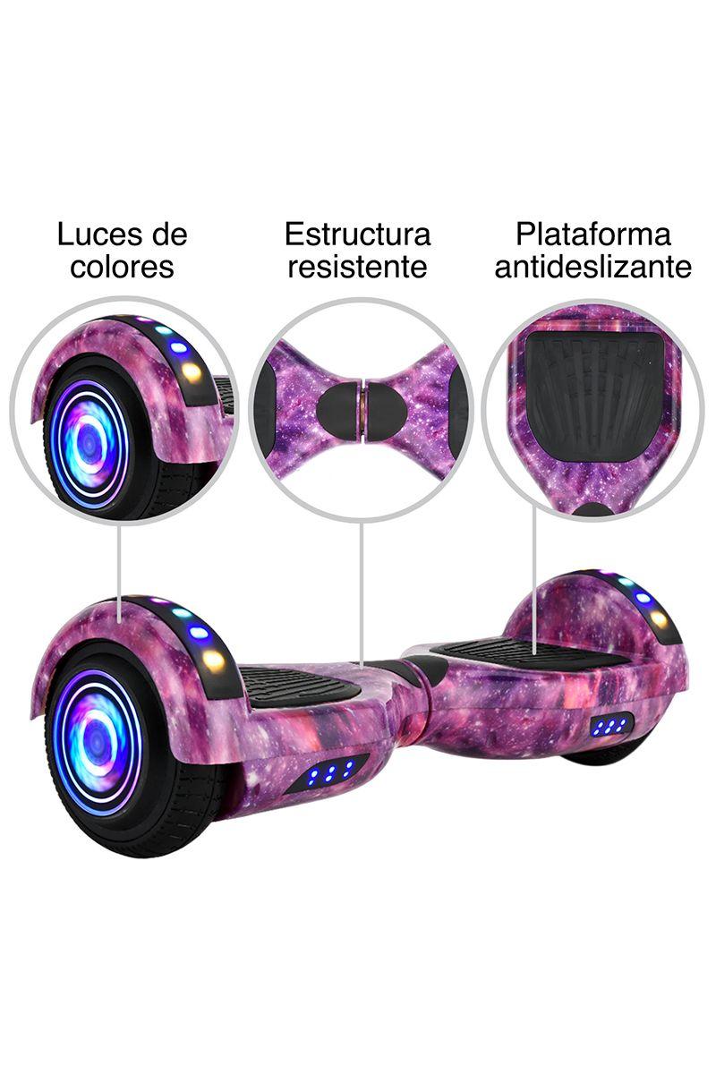 Hoverboard PRO Bluetooth Luces 6,5" 12 Km/h Morado-3