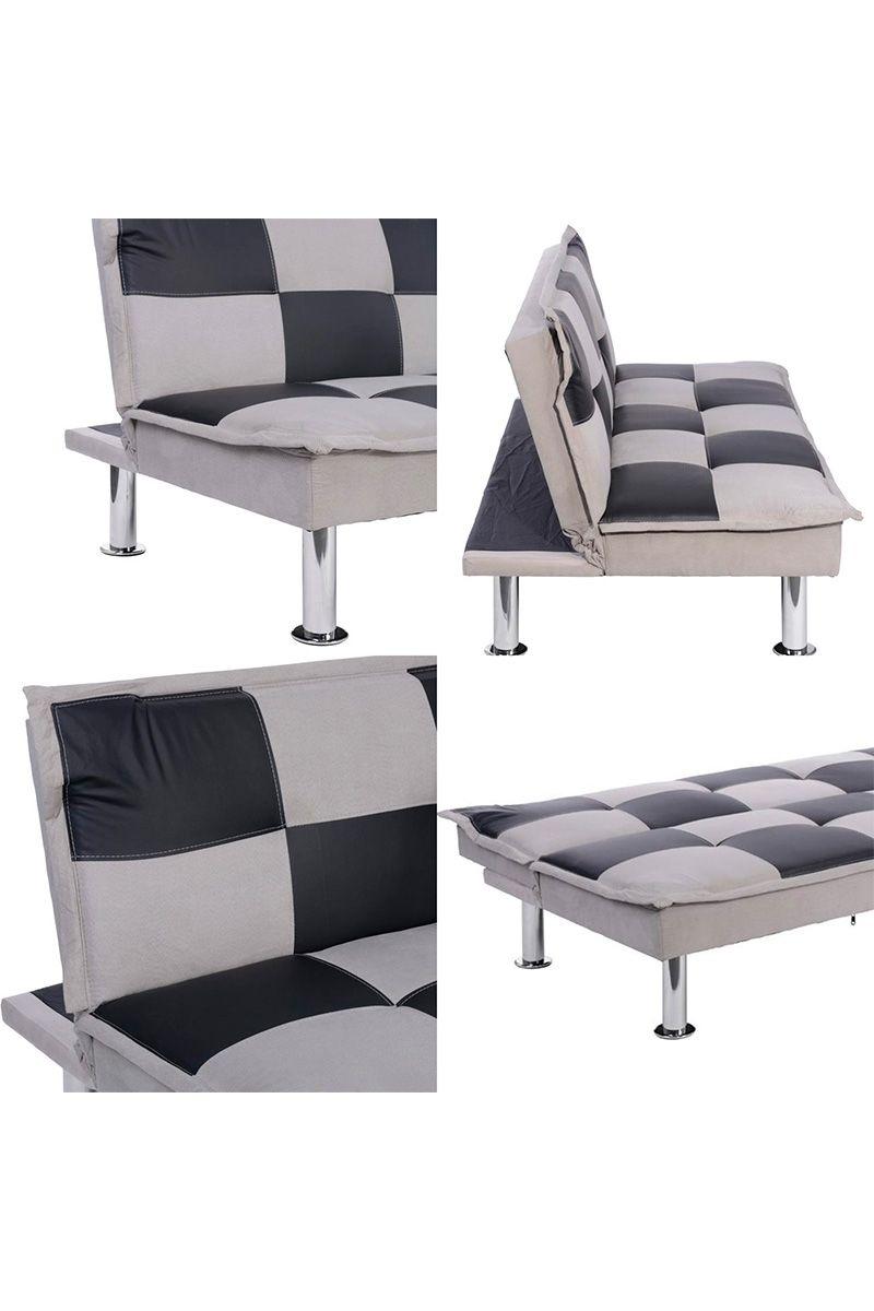 Futón Sofá 85x177x90 cm Gris-4