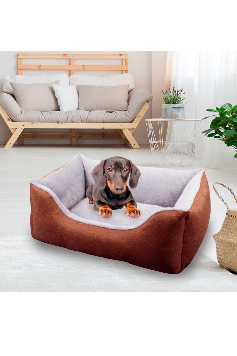 CAMA MASCOTAS RECTANGULAR M- CAFÉ-5