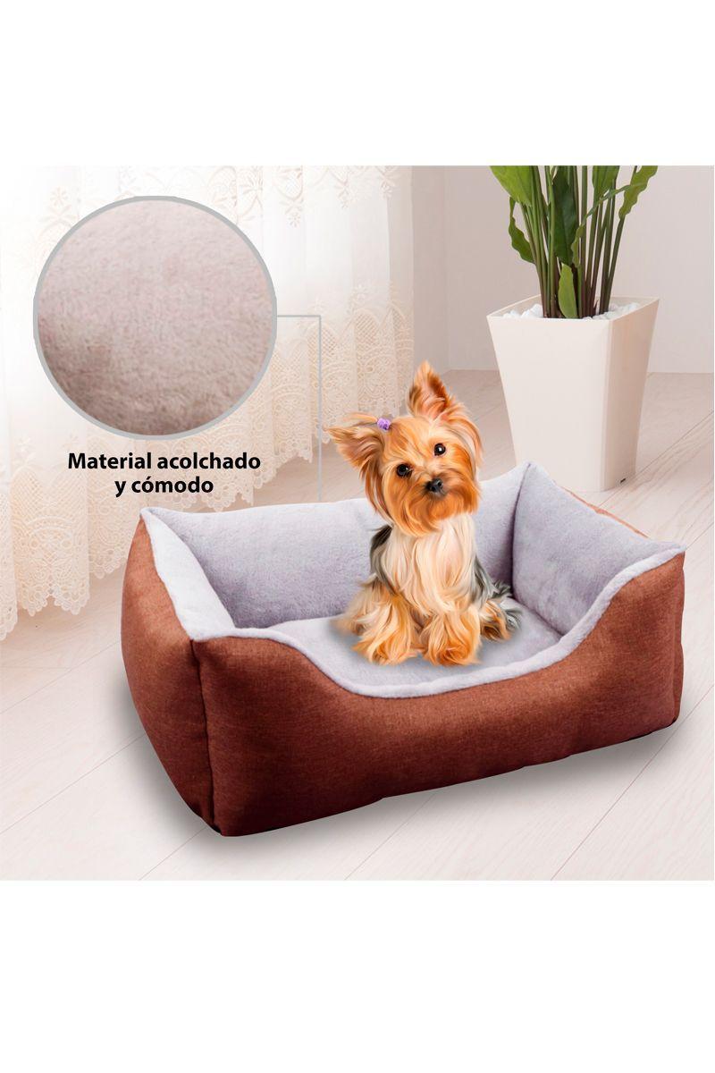CAMA MASCOTAS RECTANGULAR M- CAFÉ-3