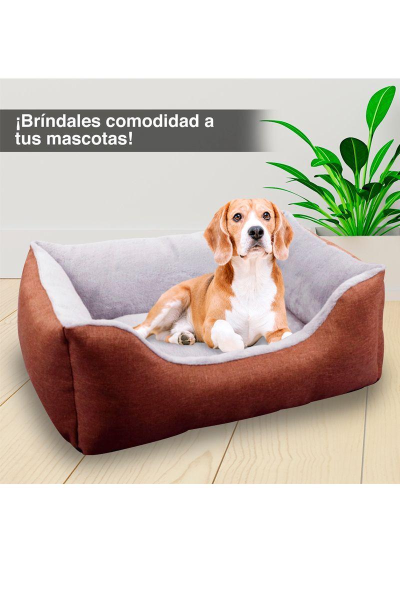 CAMA MASCOTAS RECTANGULAR M- CAFÉ-1