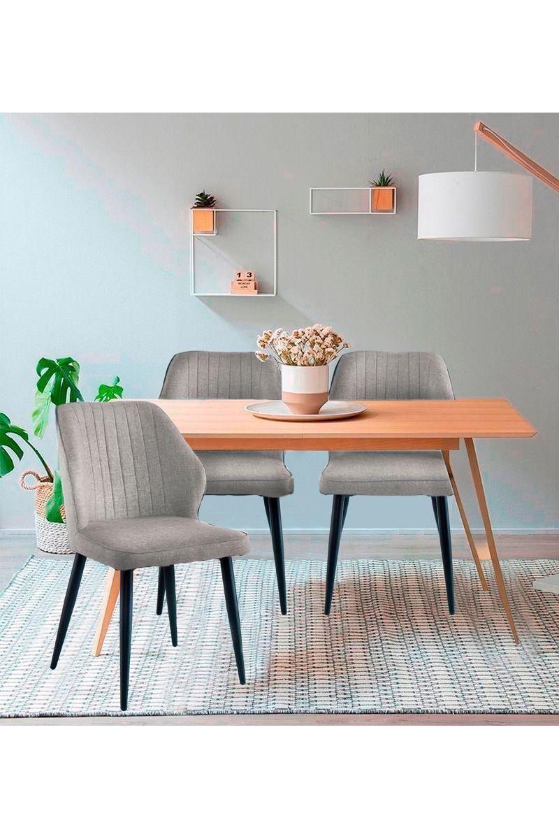 Pack 2 Sillas de Comedor Paris Gris-2