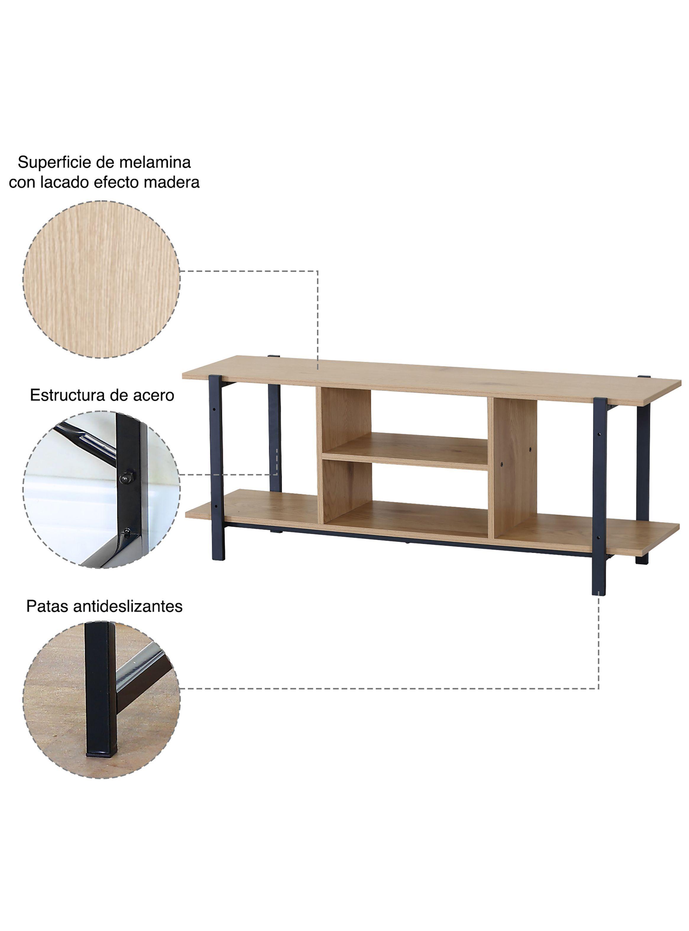 Rack 2 niveles Industrial 46x120x35 cm-4