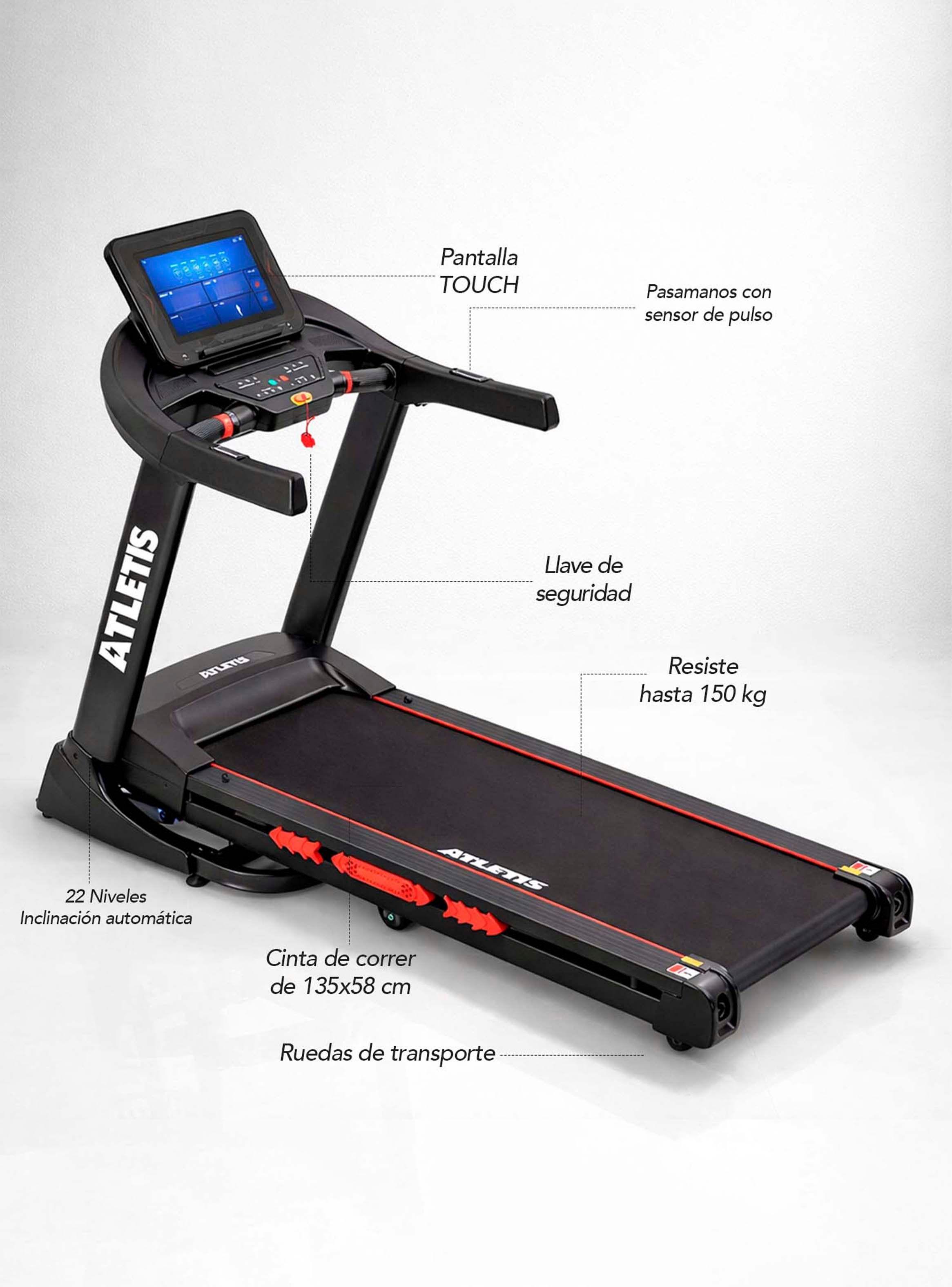 Trotadora Profesional X3000 20 km/h 3.0 HP Pantalla Táctil-5