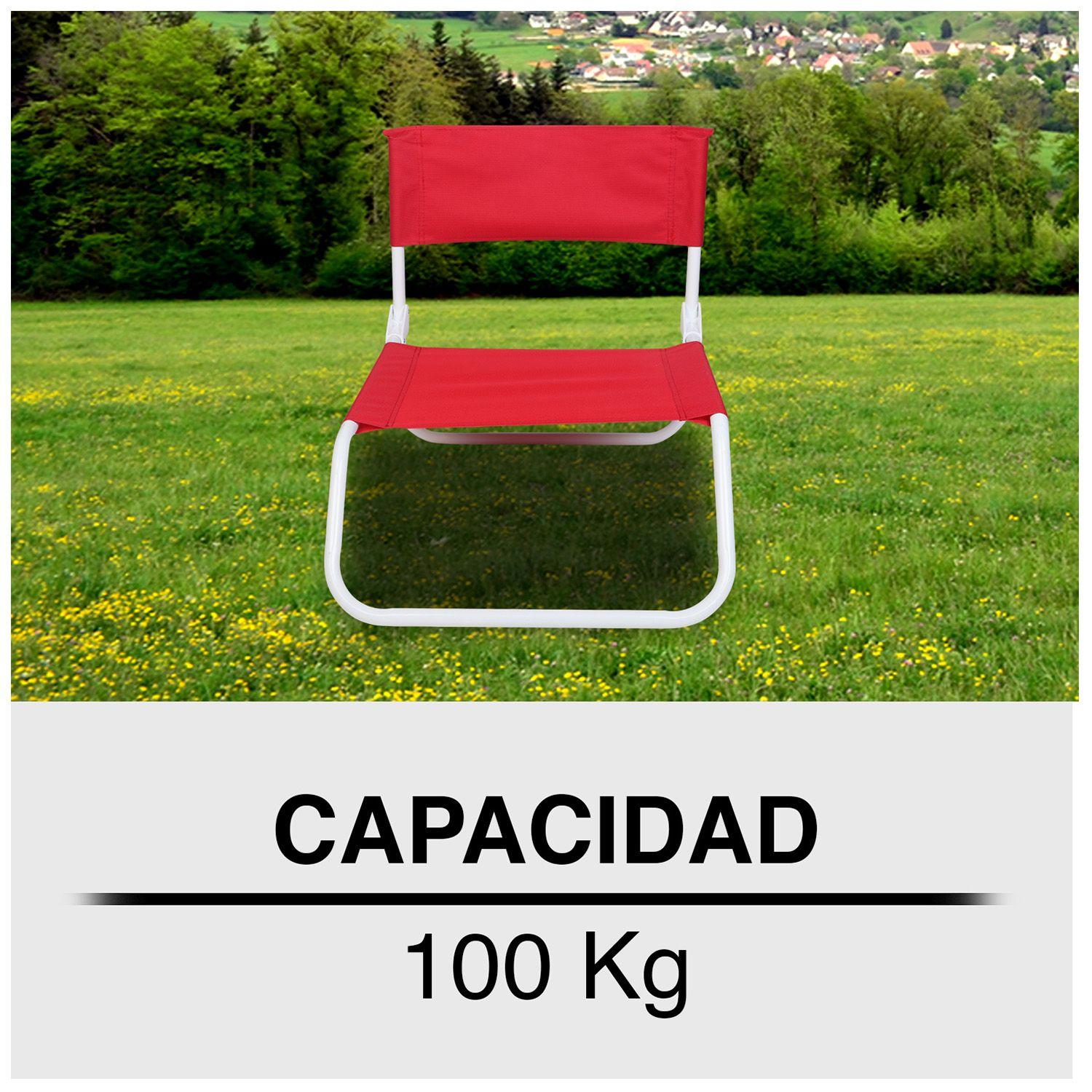 Silla de Descanso Plegable Rojo-4