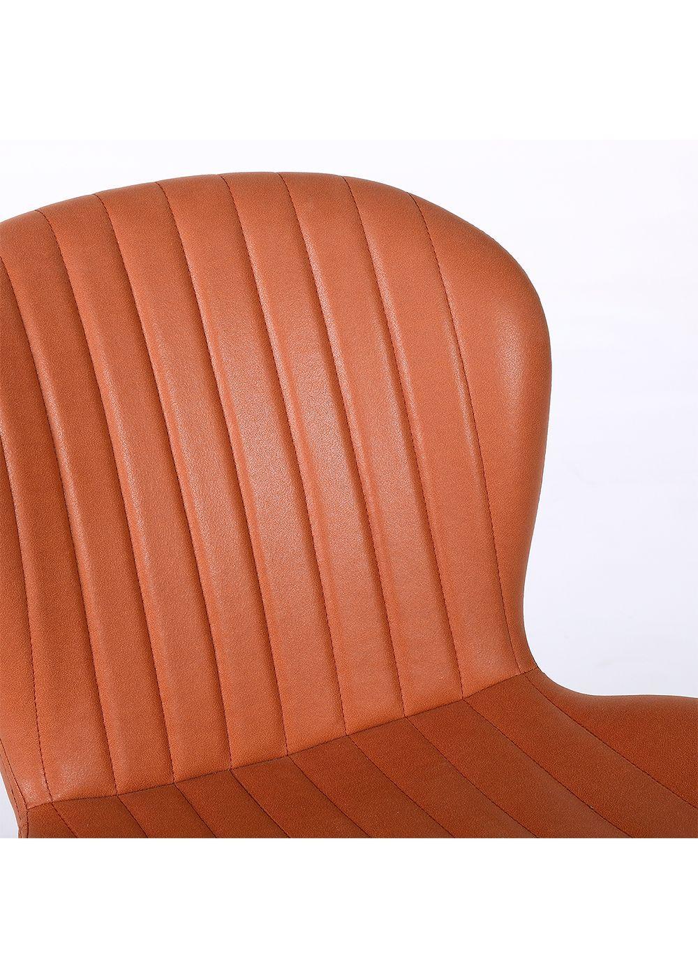 Pack 2 Sillas de Comedor PU Café Patas Metálicas-3