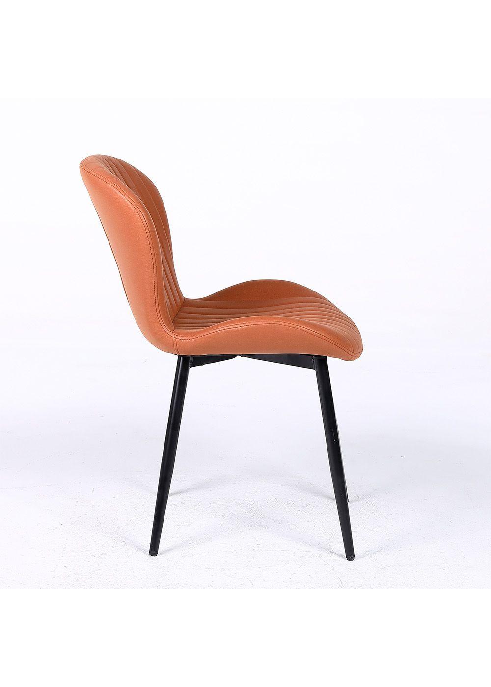 Pack 2 Sillas de Comedor PU Café Patas Metálicas-4