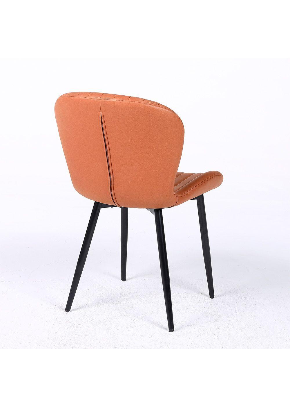 Pack 2 Sillas de Comedor PU Café Patas Metálicas-5