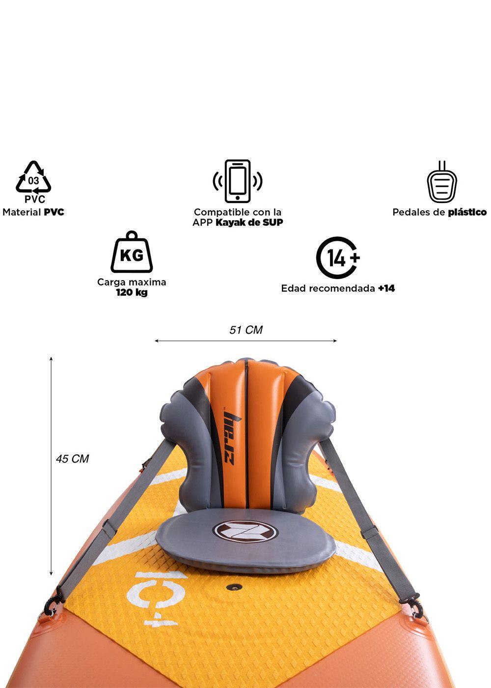 Asiento Stand UP Paddle o Kayak Gris-4