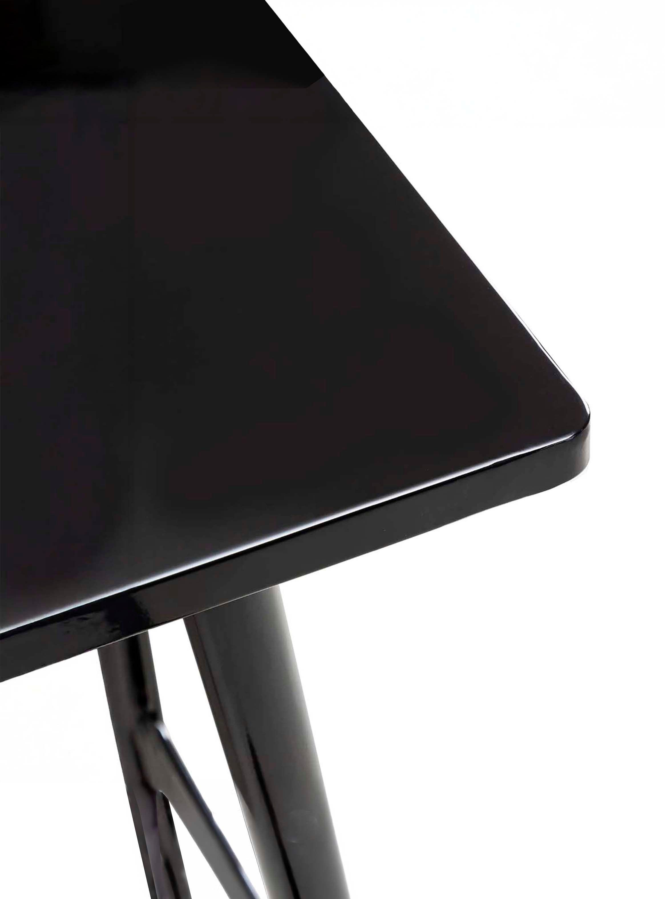 Mesa Tolix Alta Bar Negra 60 x 60 cm-3