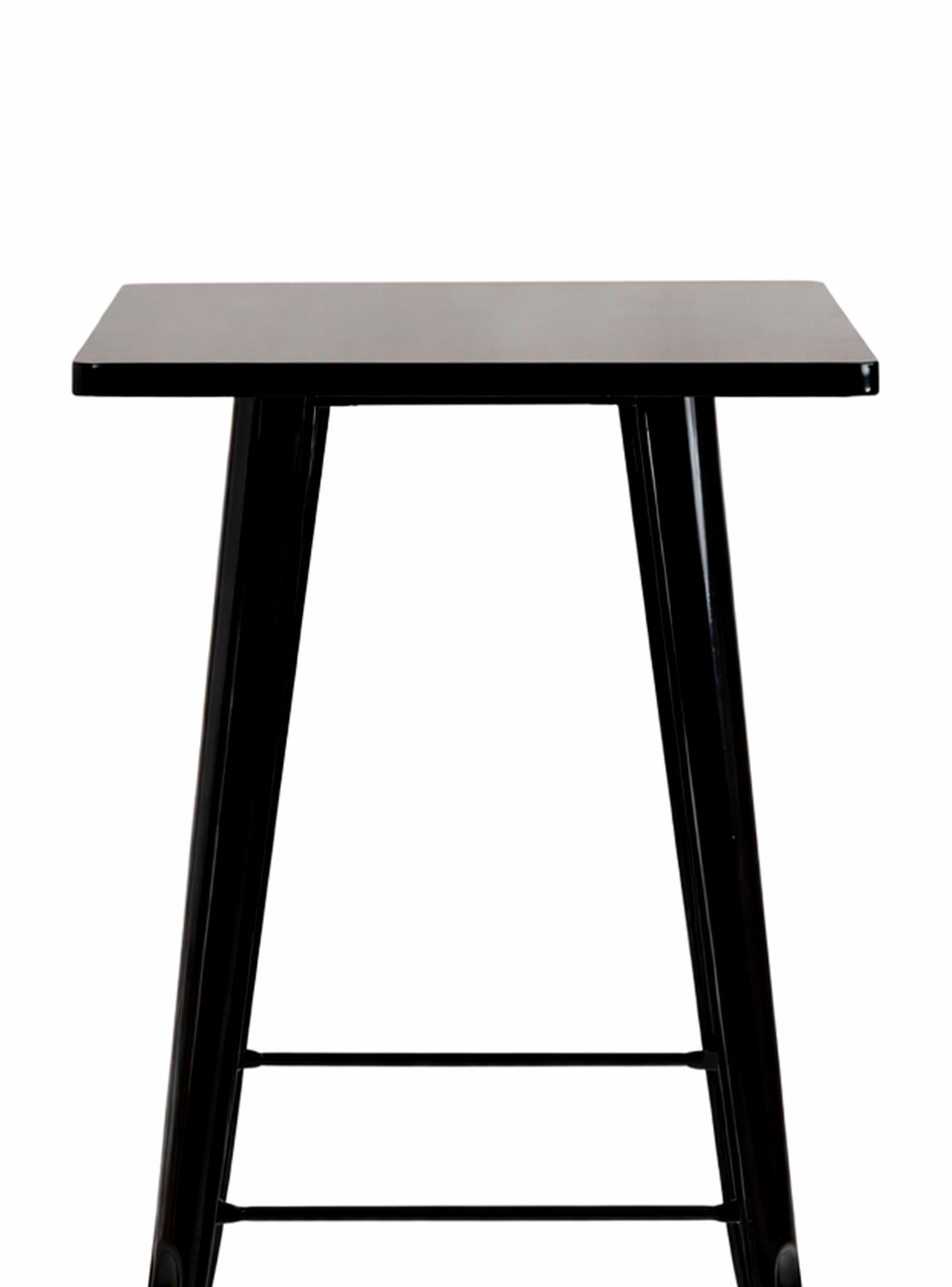 Mesa Tolix Alta Bar Negra 60 x 60 cm-5