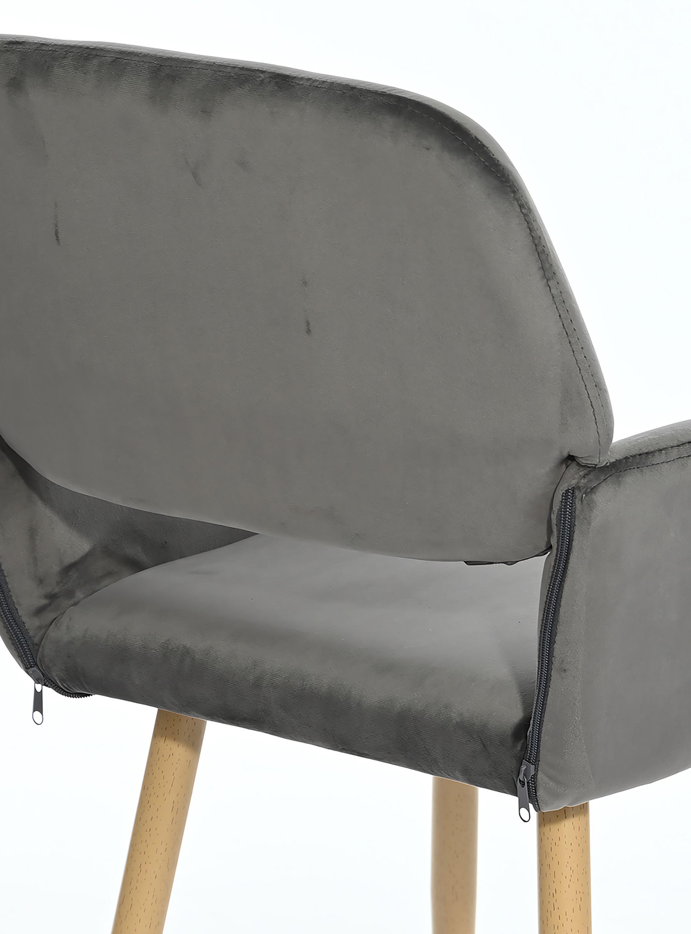 Pack 2 Sillas Comedor Sitial Cromwell Gris-4