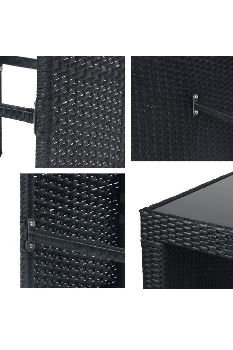 Bar Terraza Merida 4 Personas Mesa  Negro-3