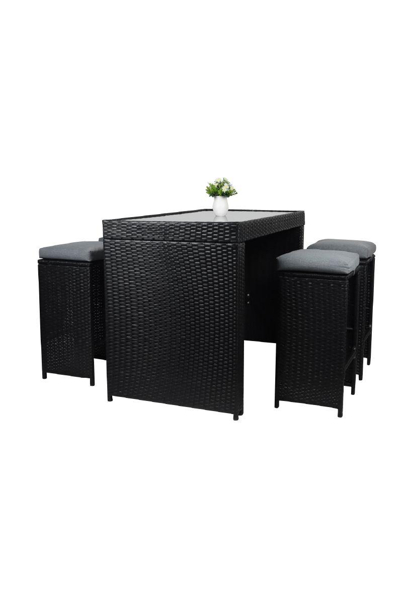 Bar Terraza Merida 4 Personas Mesa  Negro-4