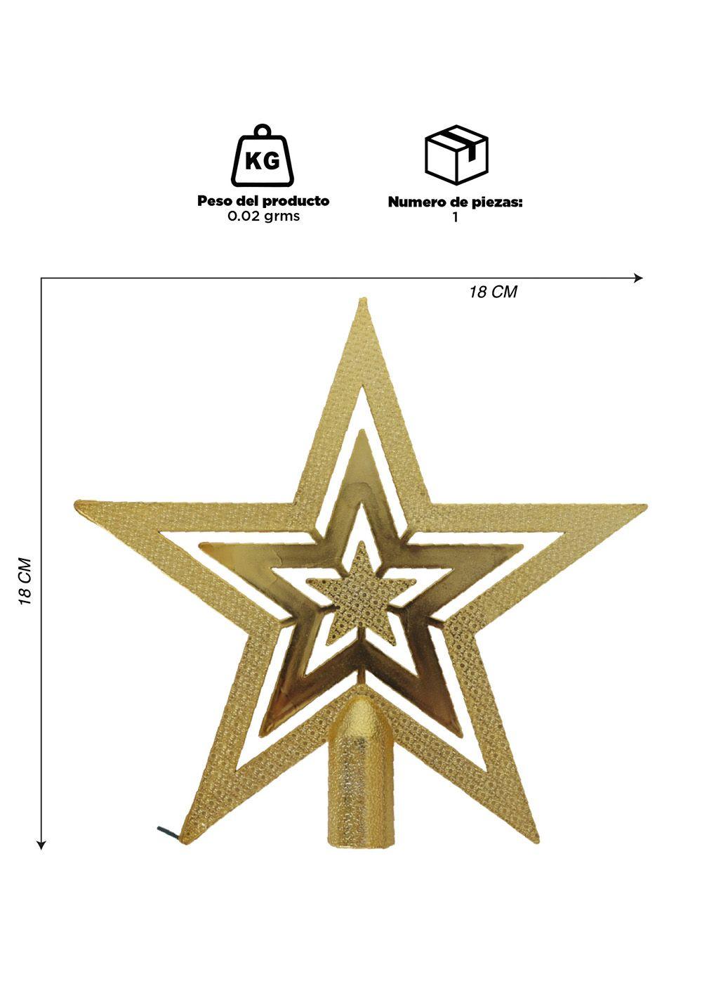 Estrella Navidad Dorada Dorado-2