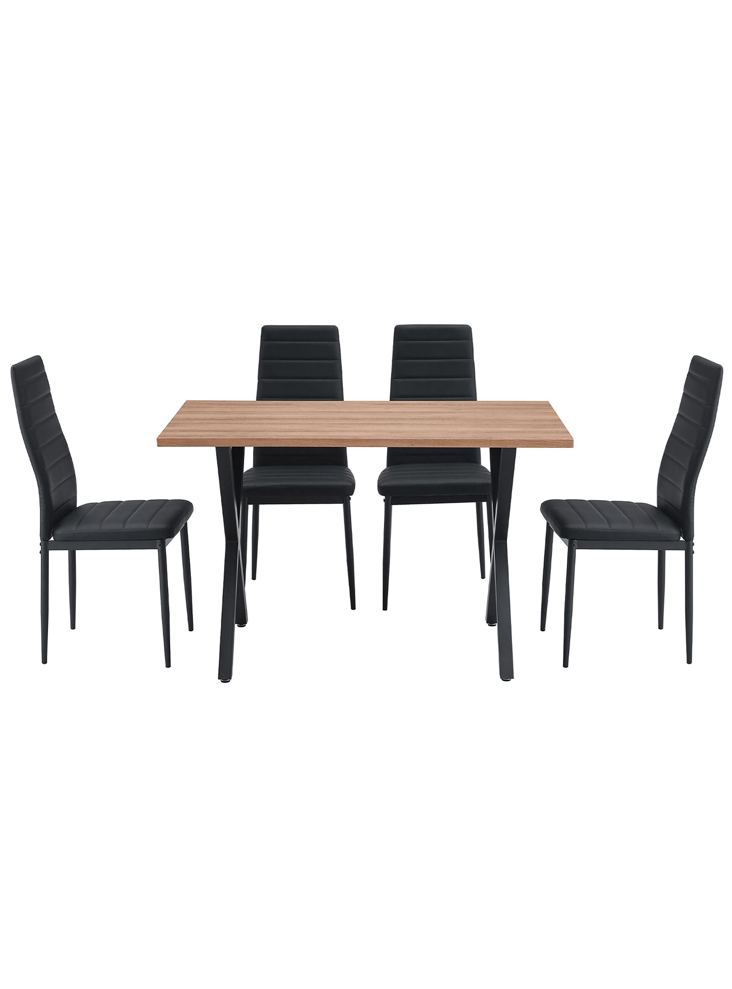 Pack 4 Silla de Comedor Boston Negro-4