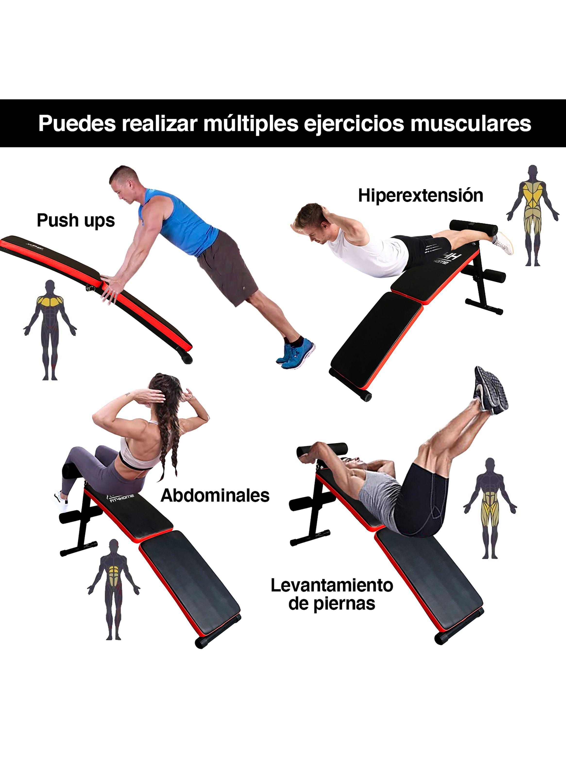 Banco Entrenamiento Abdominales HomeFit A100 Negro-4