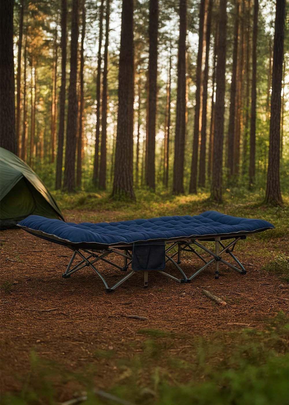 Cama Plegable de Camping Azul-5