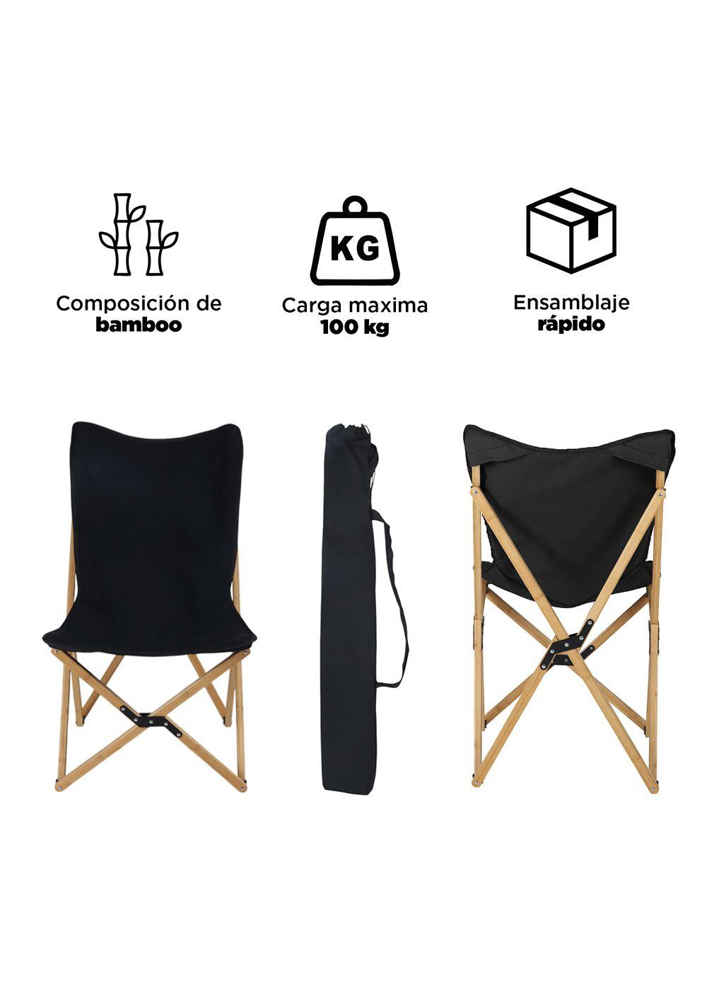 Silla Pleagable Camping Ranco Negro-3