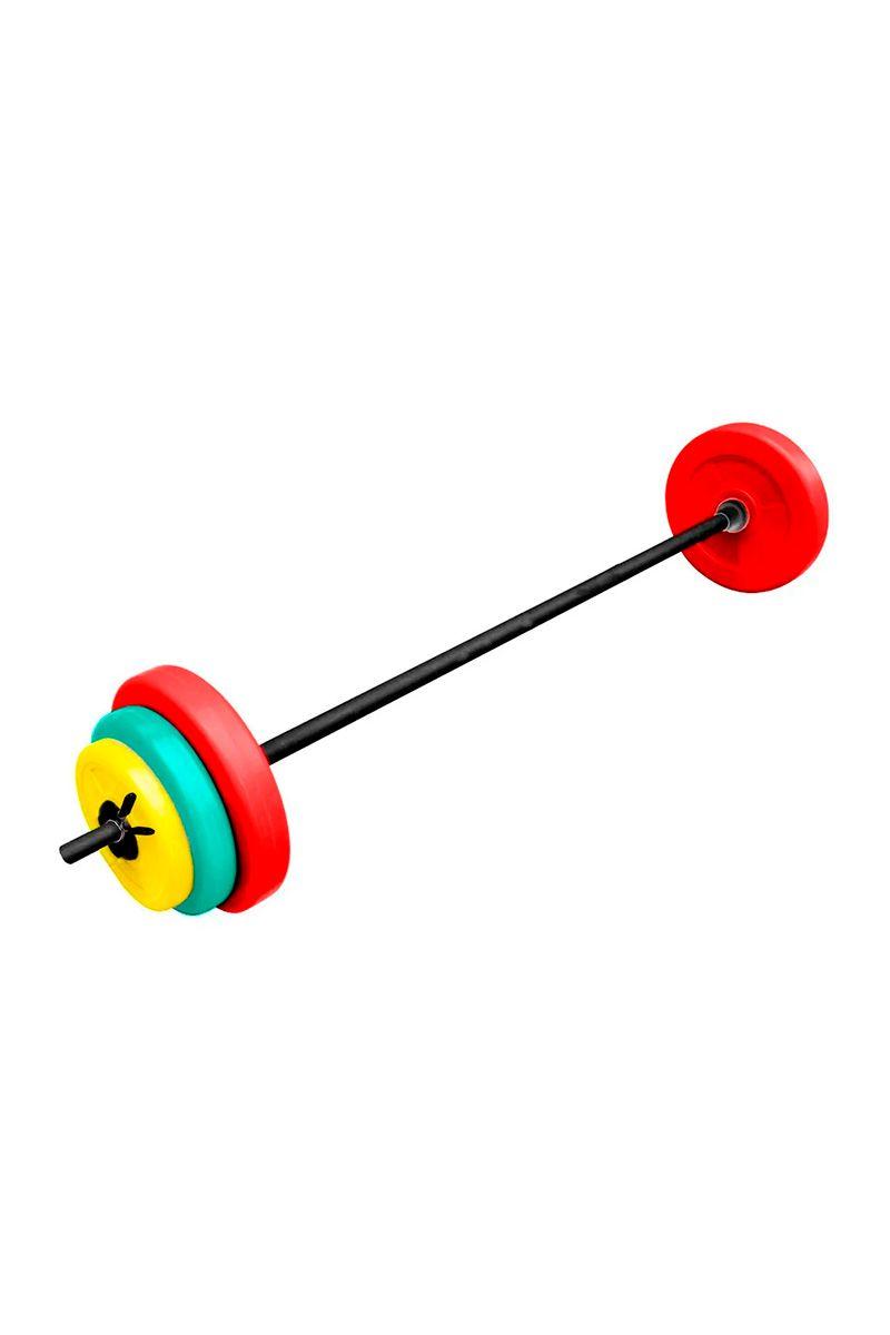 SET PESAS 20 KG BARRA 1.2 MTS + DISCOS DE COLORES-0