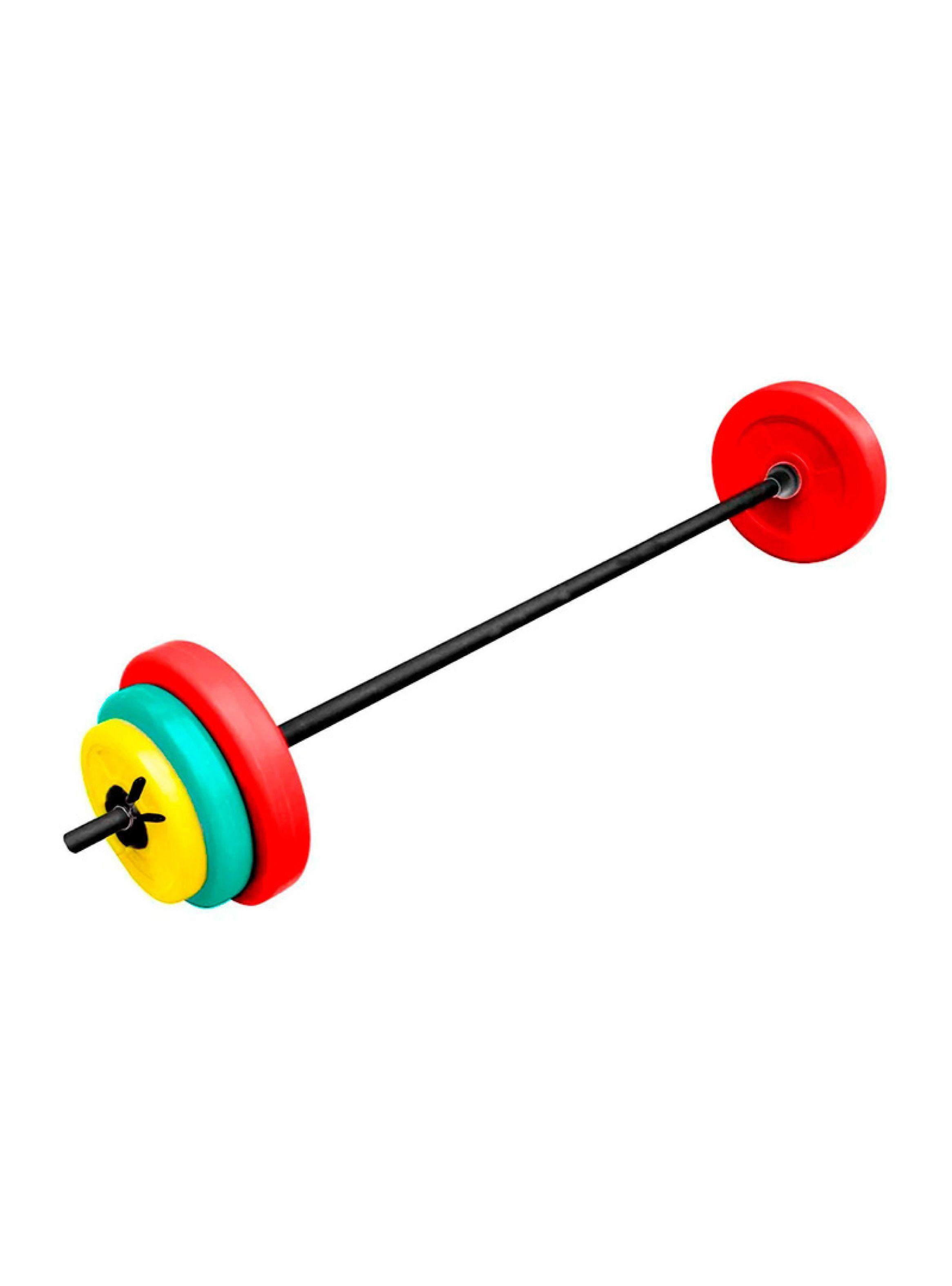 SET PESAS 20 KG BARRA 1.2 MTS + DISCOS DE COLORES-0