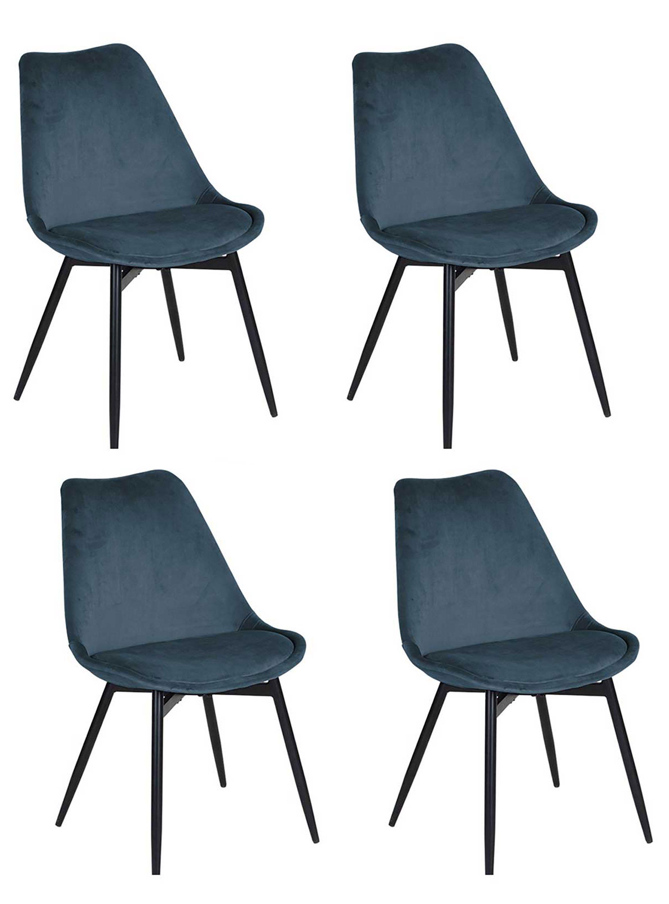 Pack 4 Sillas de Comedor Andrea Gris Oscuro-0