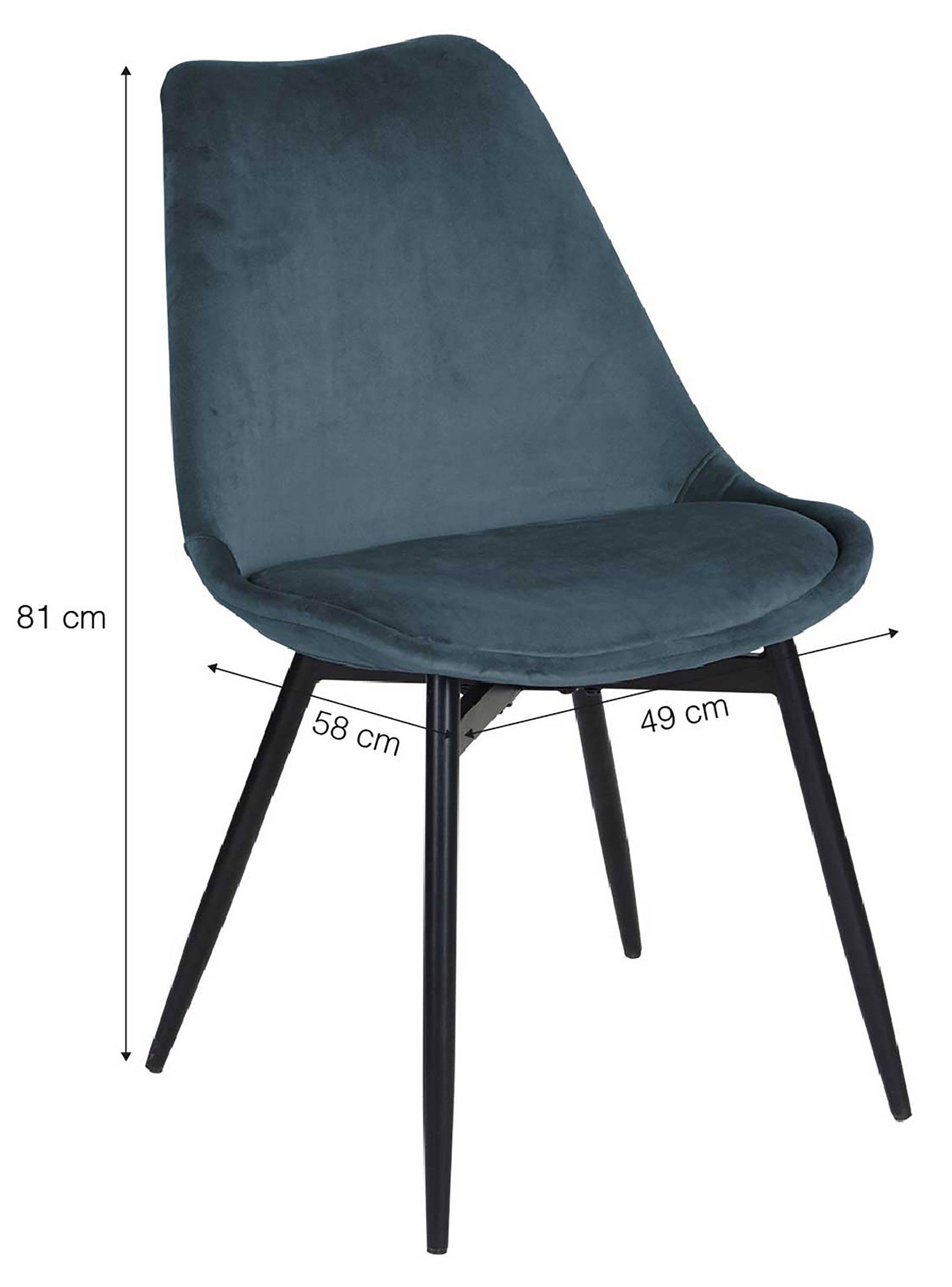 Pack 4 Sillas de Comedor Andrea Gris Oscuro-2