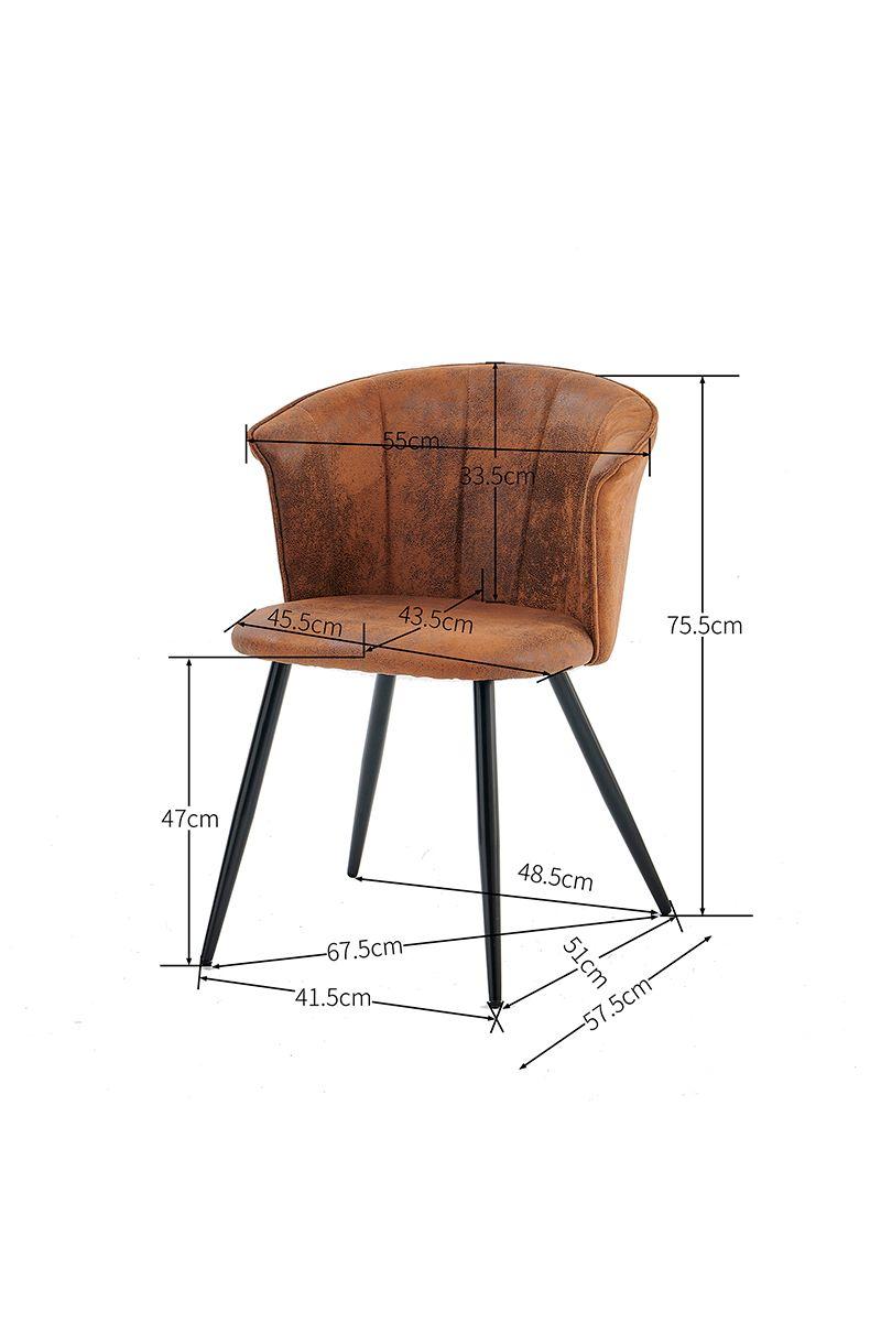 Pack 2 Silla comedor Doncic Café-2