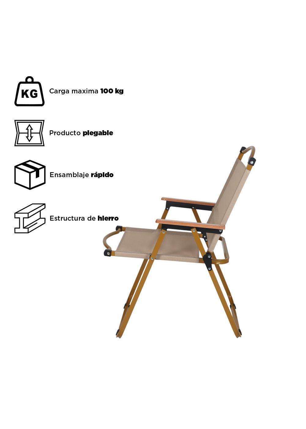 Silla Plegable Camping Calafquén Beige-3