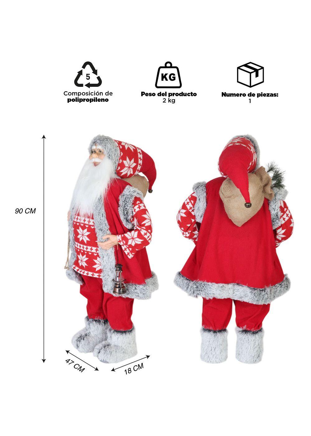 Muñeco Papá Noel 90 cm Rojo-2
