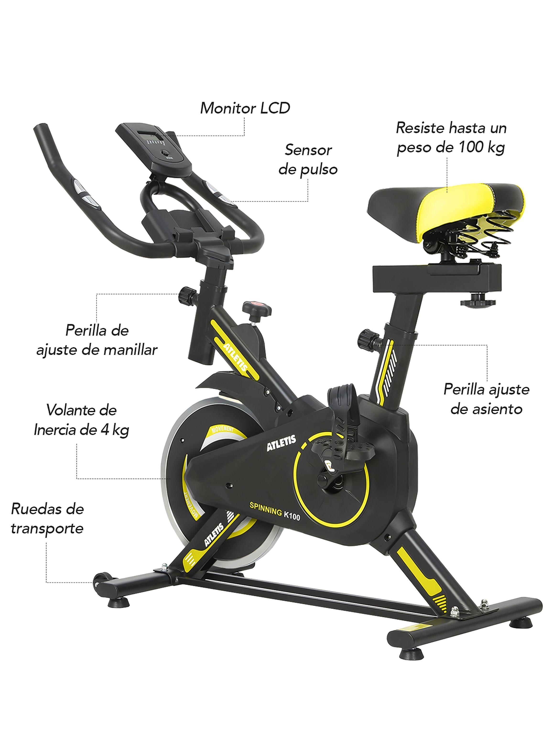 Bicicleta Spinning K100 Amarillo-1