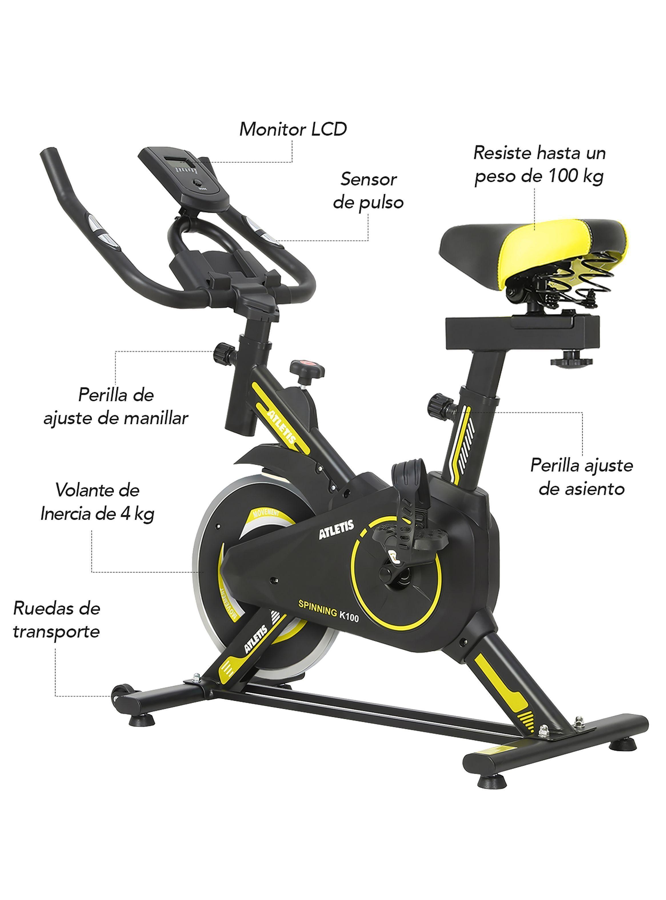 Bicicleta Spinning K100 Amarillo-1