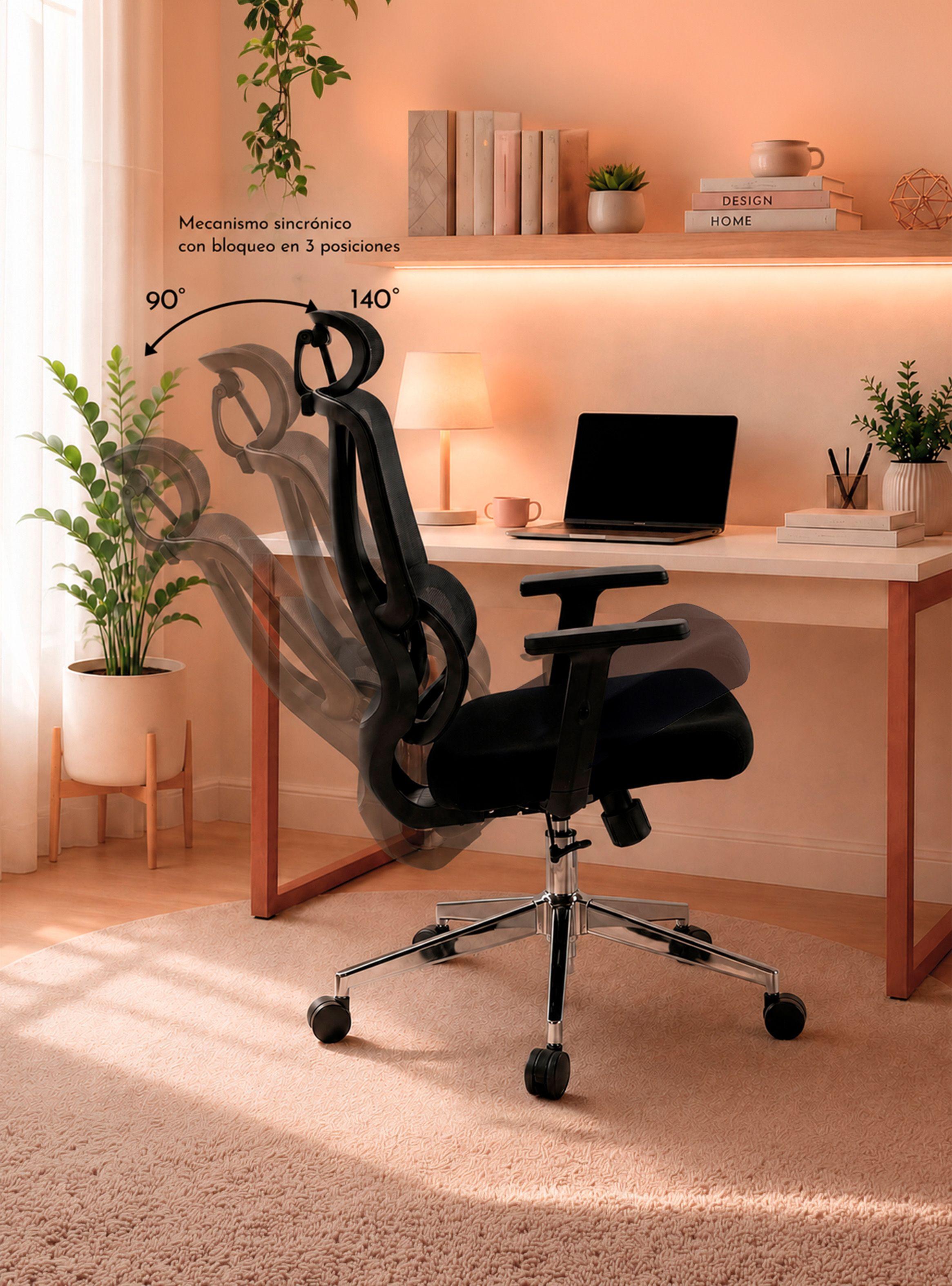 Silla Escritorio Ergonómica Base Metálica Dominus Pro-3