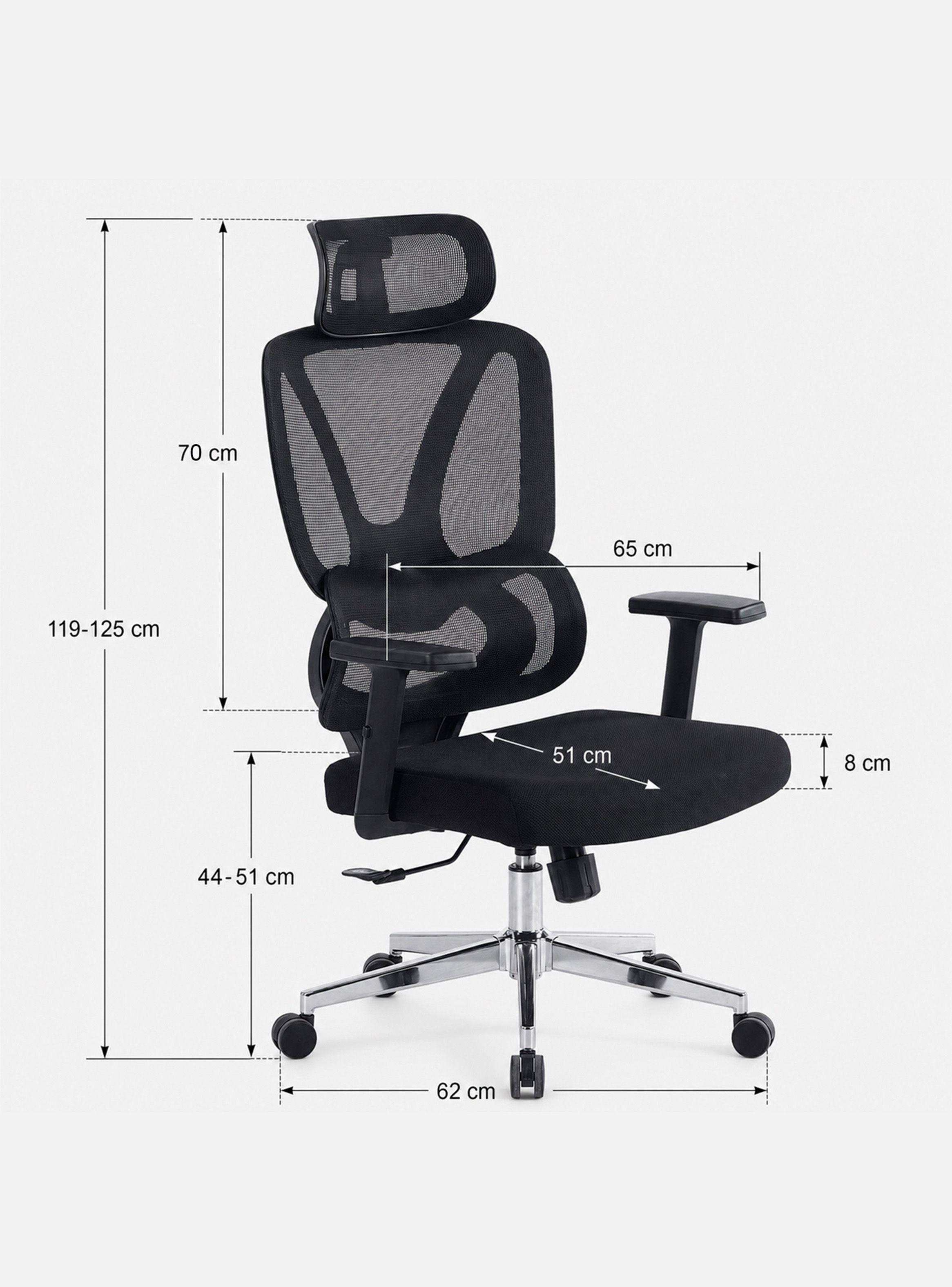 Silla Escritorio Ergonómica Base Metálica Dominus Pro-7