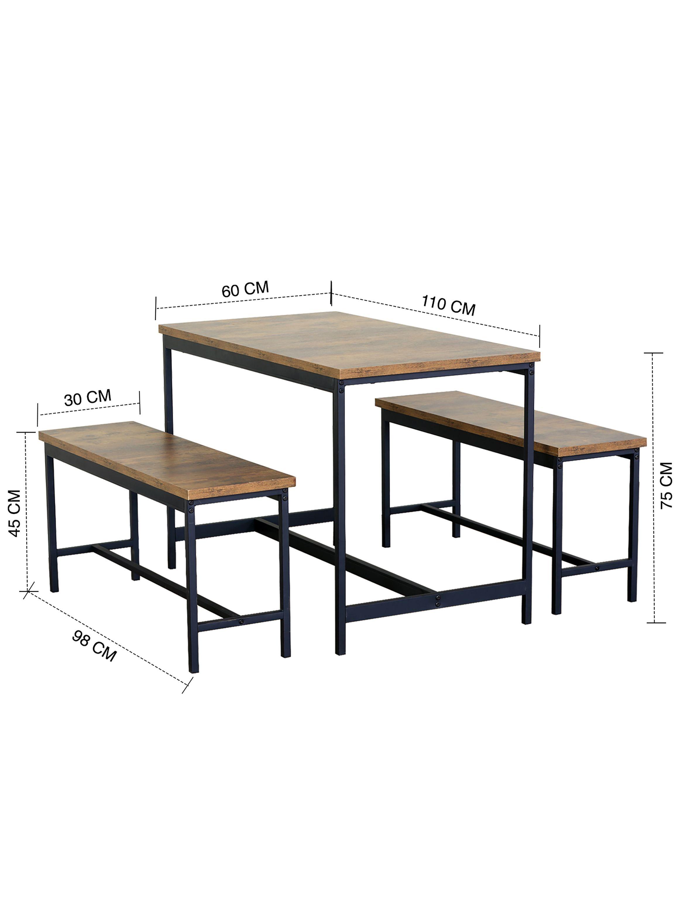 Comedor 4 Personas 60X75X110 cm Industrial-2