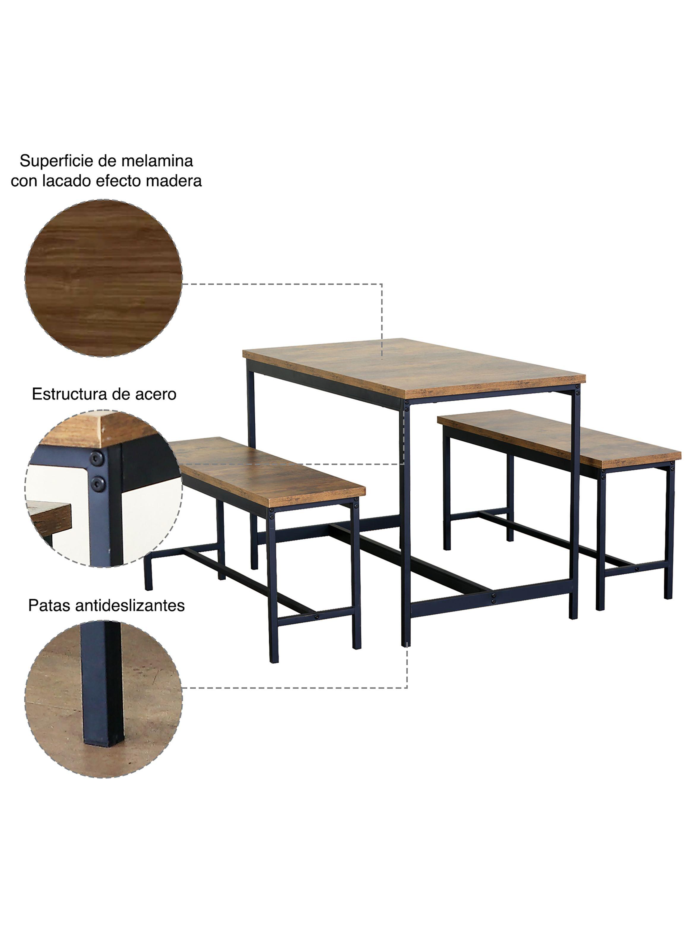 Comedor 4 Personas 60X75X110 cm Industrial-4