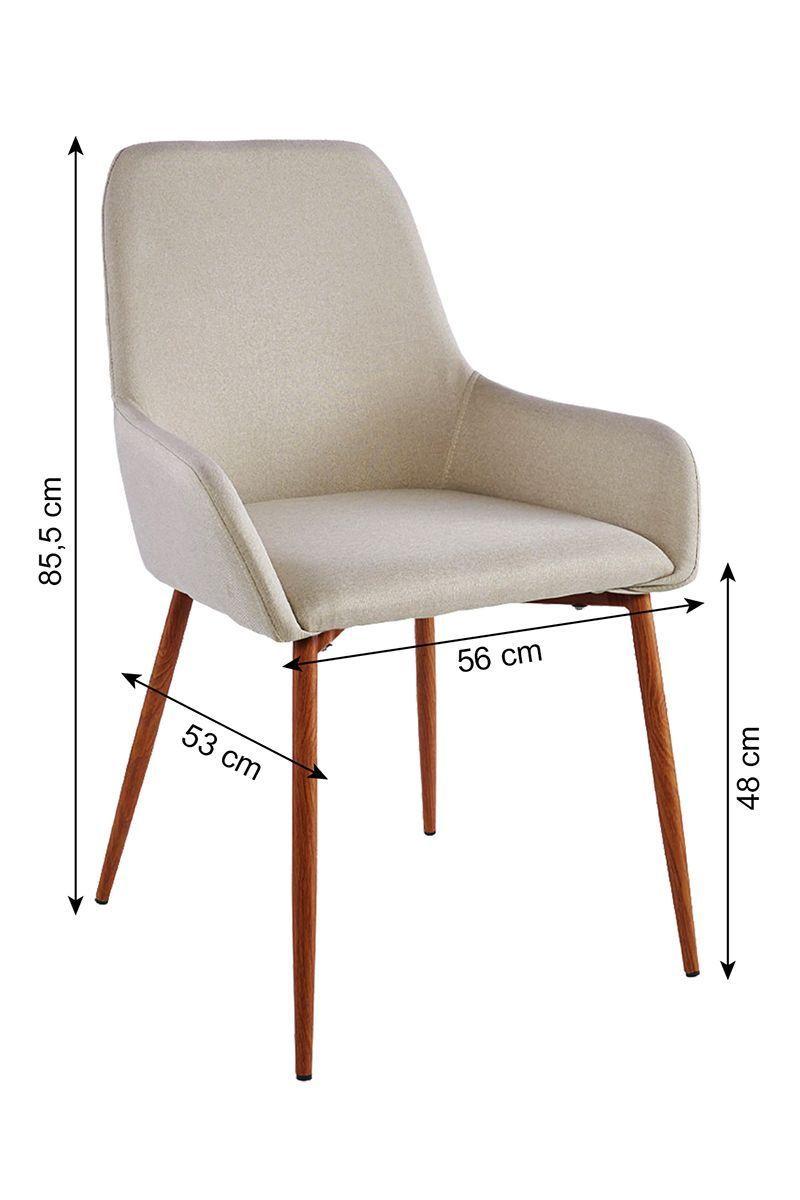 Pack 2 Sillas Comedor Lino Margaret Beige-2