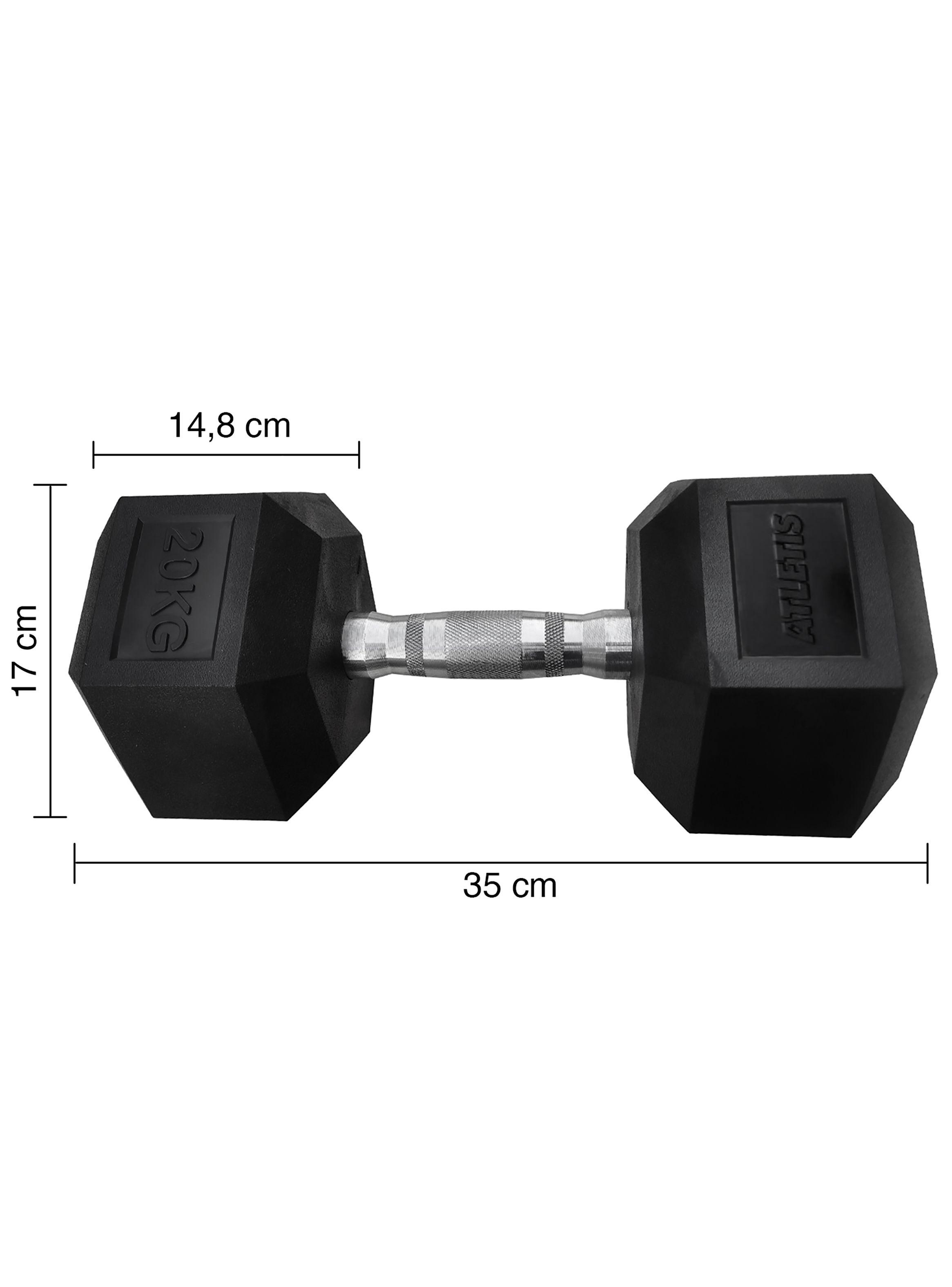 Mancuerna Hexagonal 20 Kg Negro-2