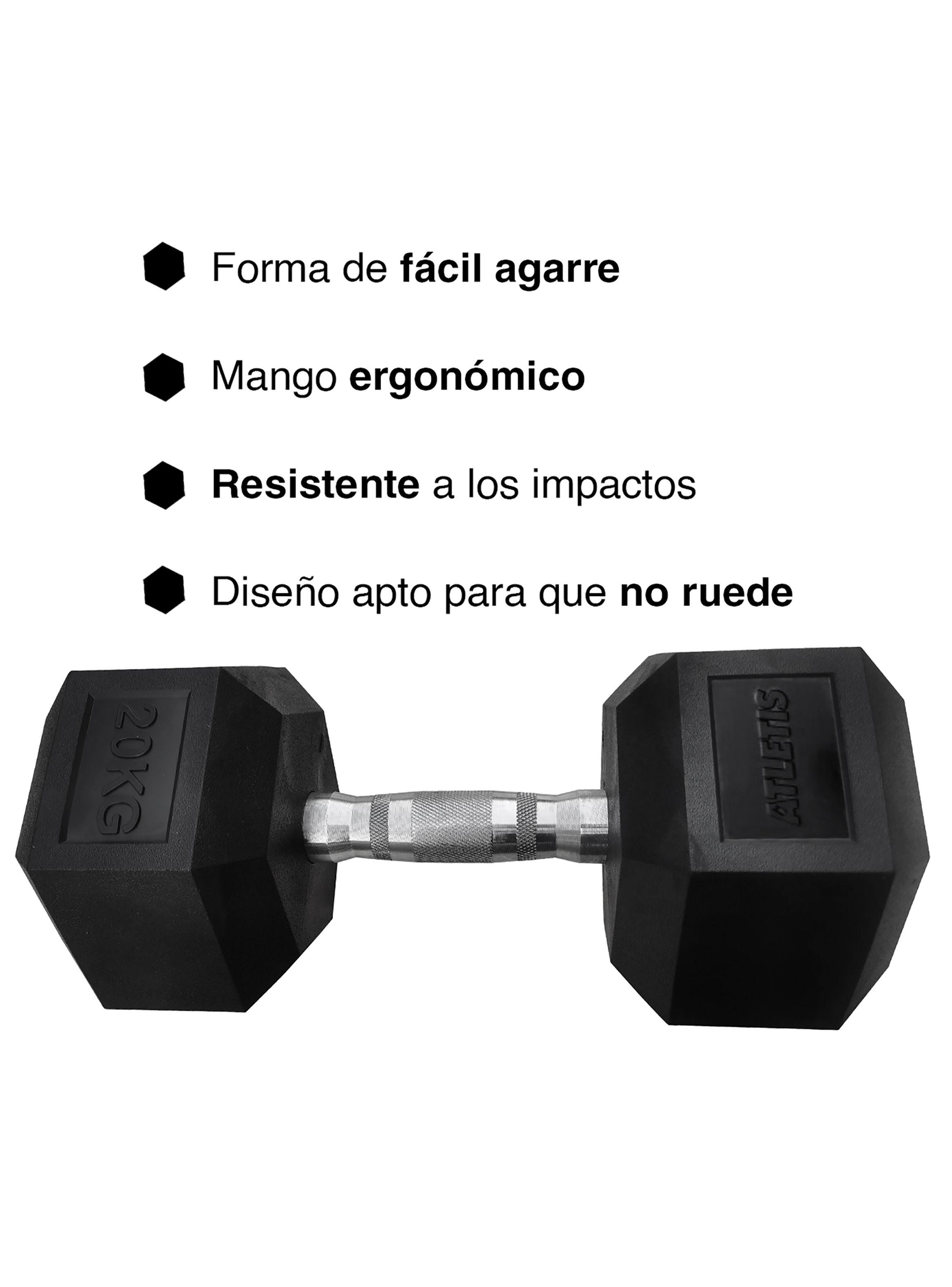 Mancuerna Hexagonal 20 Kg Negro-4