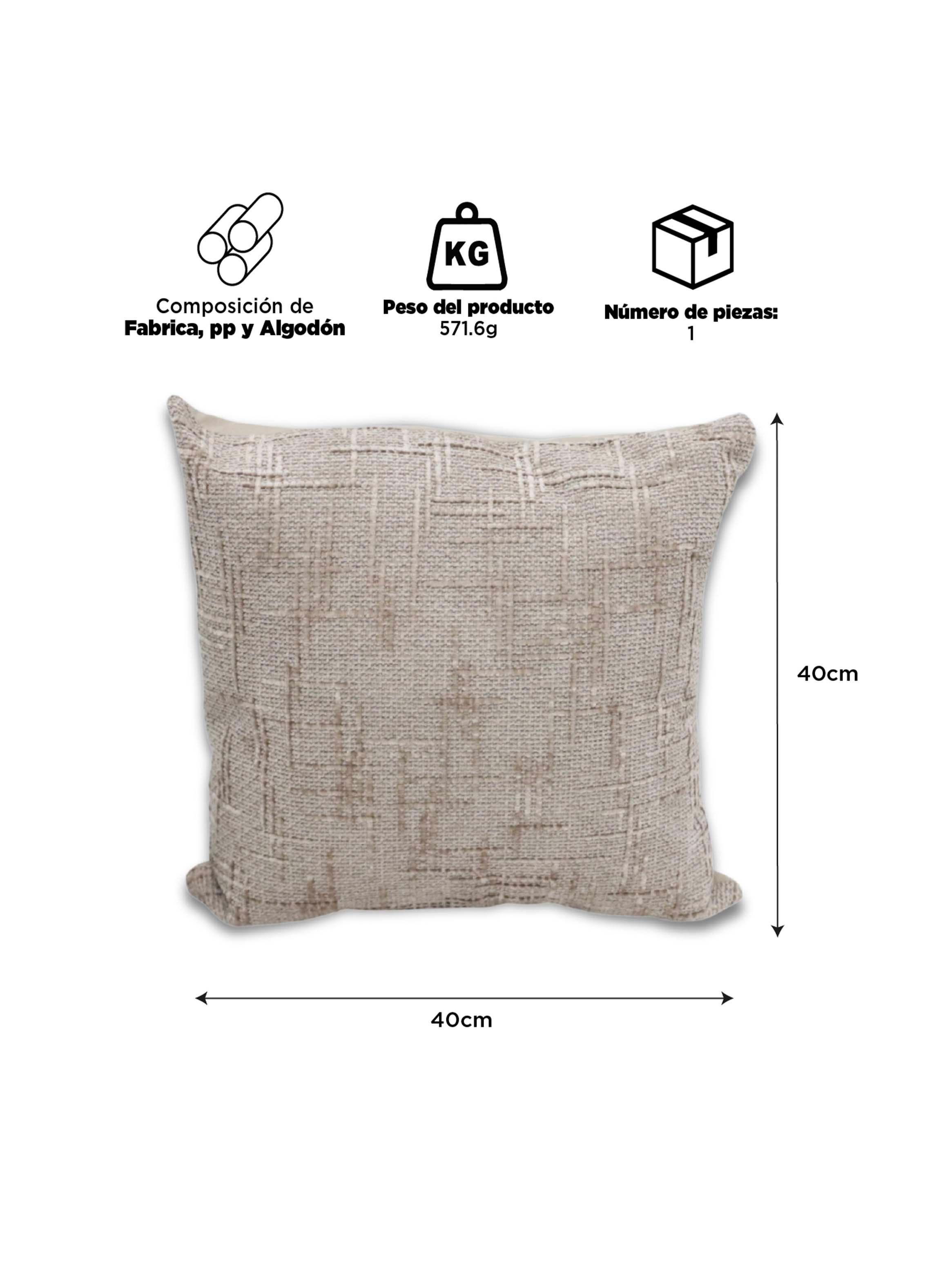 Cojín Decorativo Beige 40x40cm-1