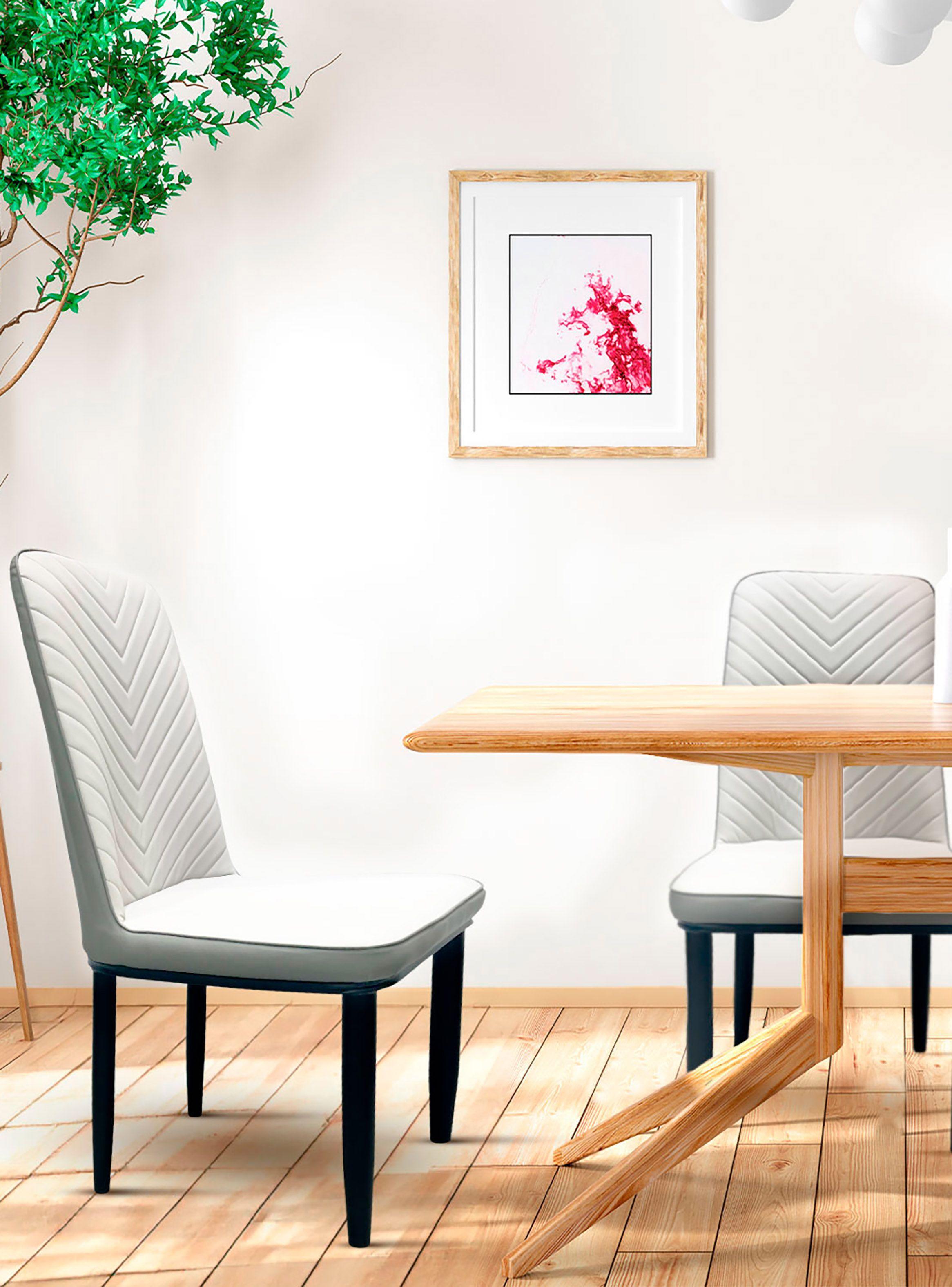 Pack 4 Silla Comedor Serenova Gris Claro-1