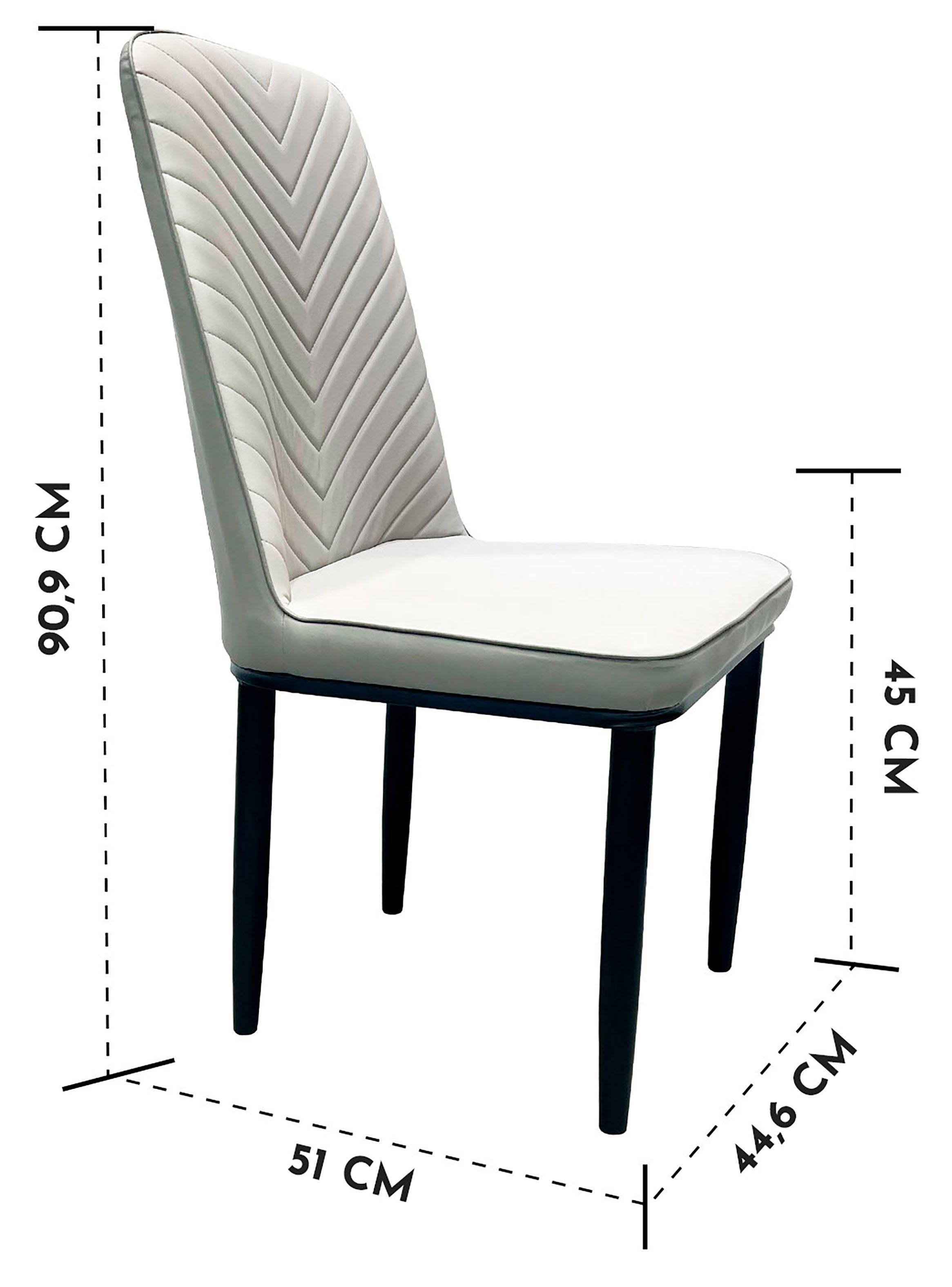 Pack 4 Silla Comedor Serenova Gris Claro-2