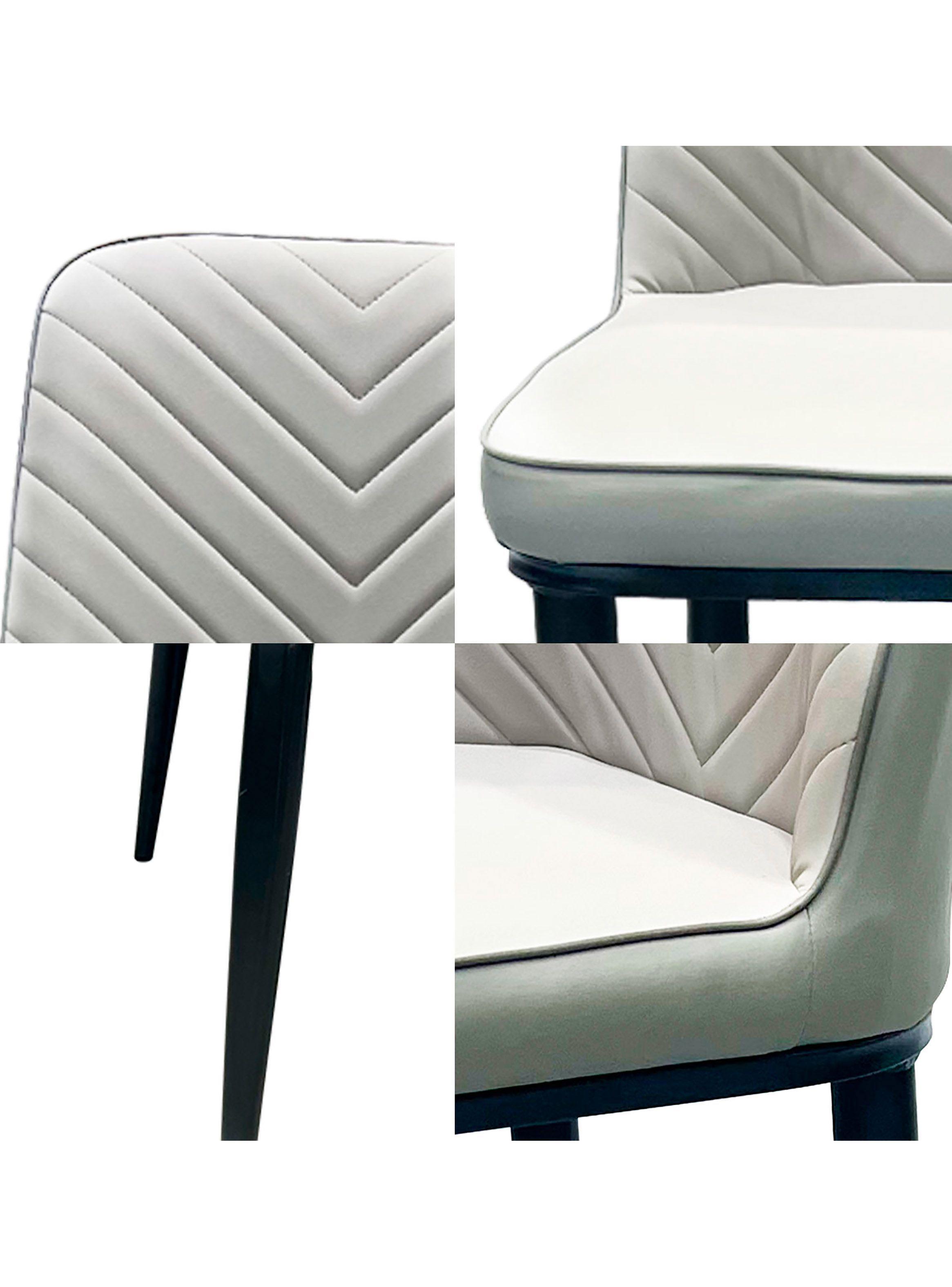 Pack 4 Silla Comedor Serenova Gris Claro-3